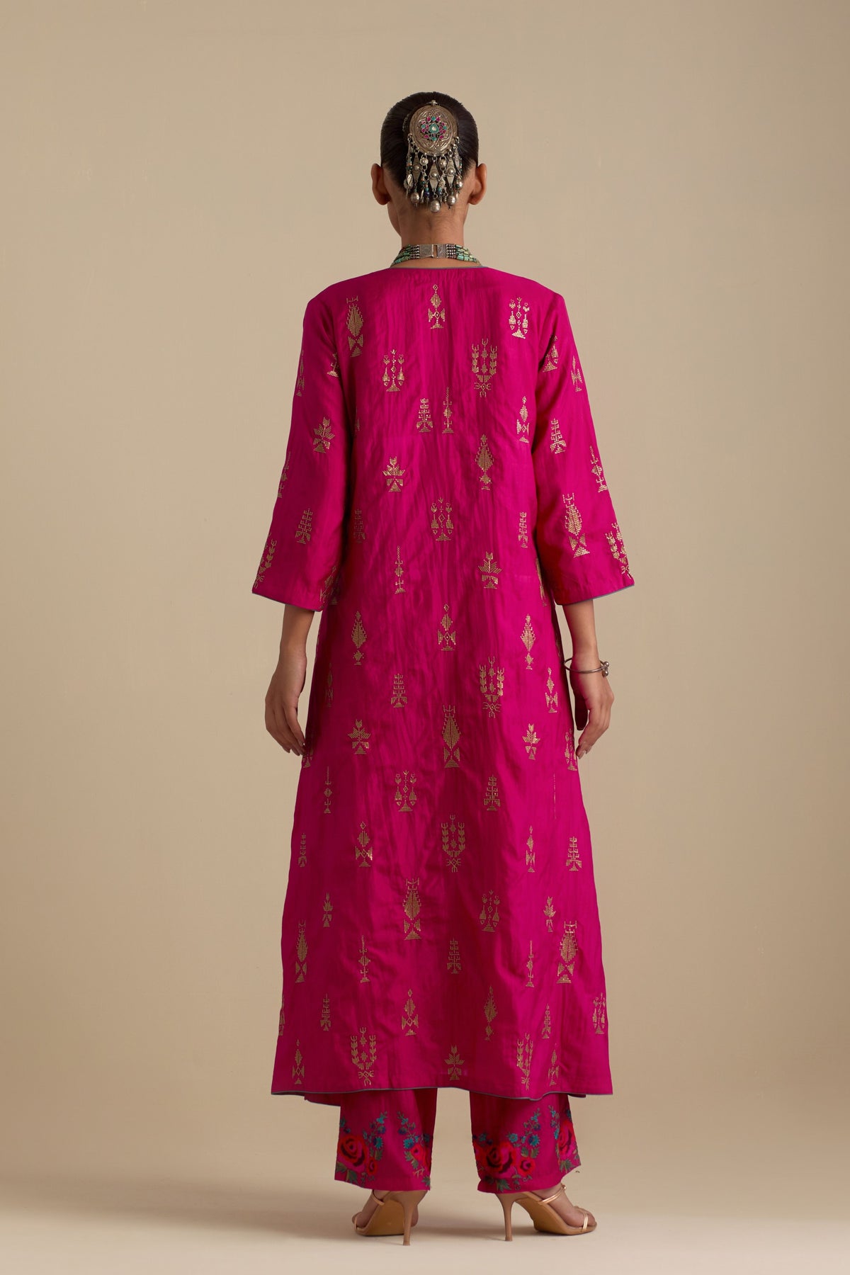 Fuchsia Long Kurta Set