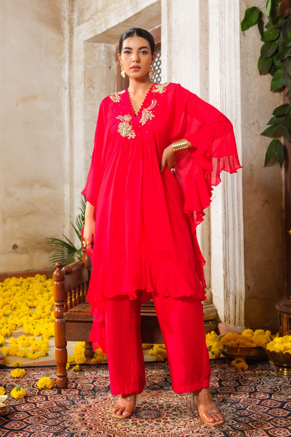 Laal Kaftan Set