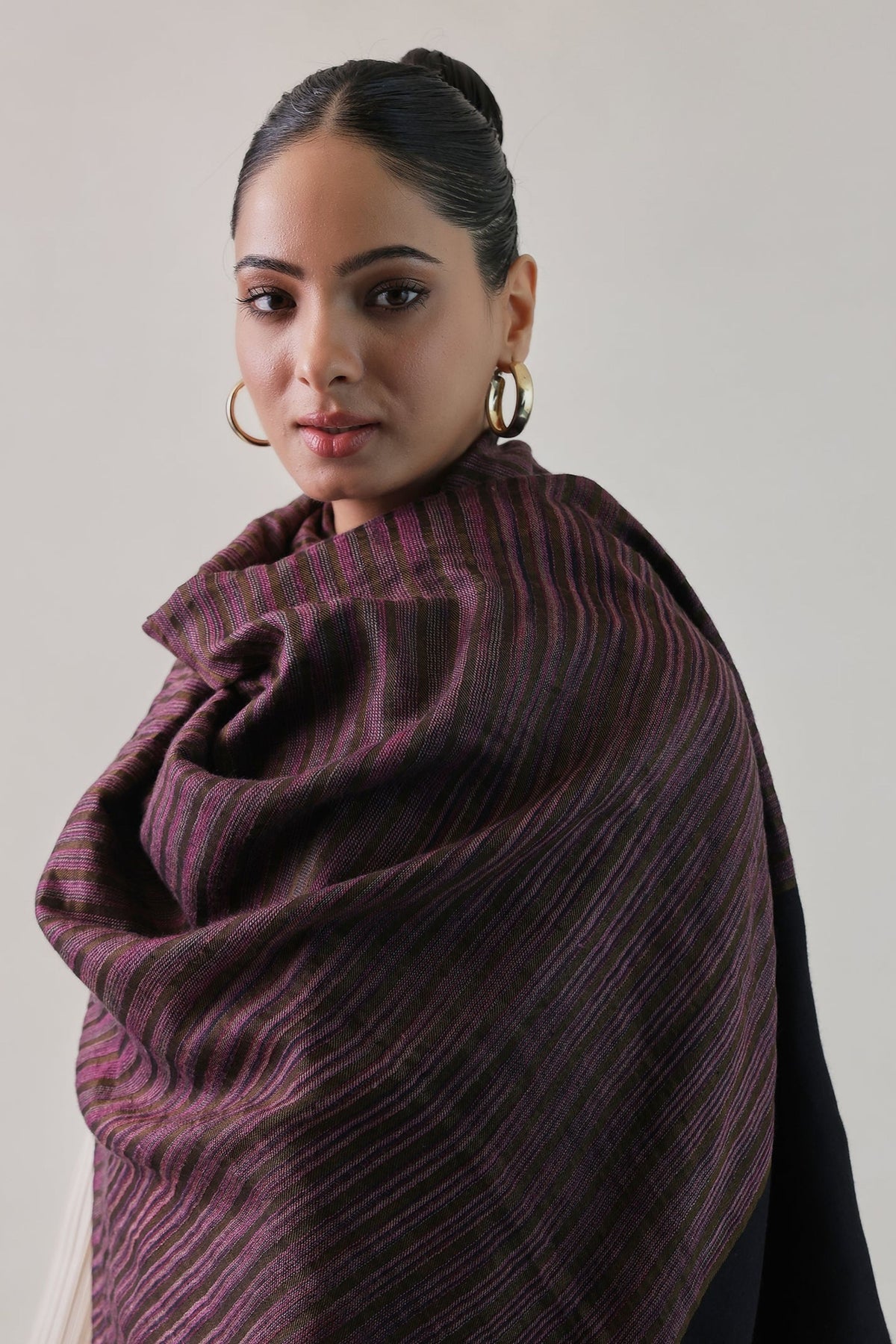 Arzoo Zari Stripe Pashmina Shawl