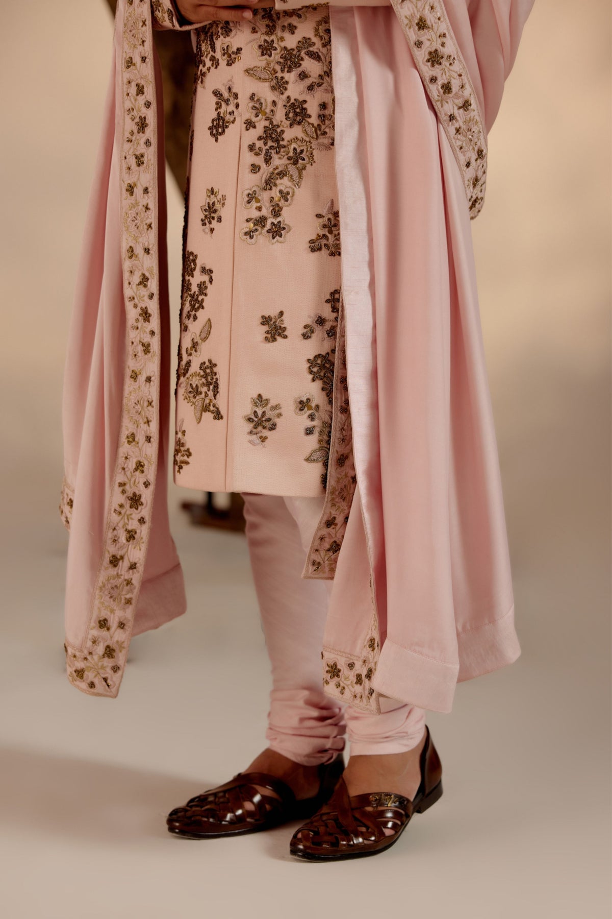 Shell-pink Sherwani