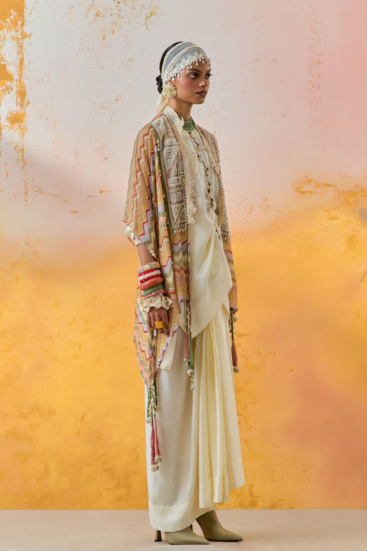 Multi Veni Dupatta Jacket