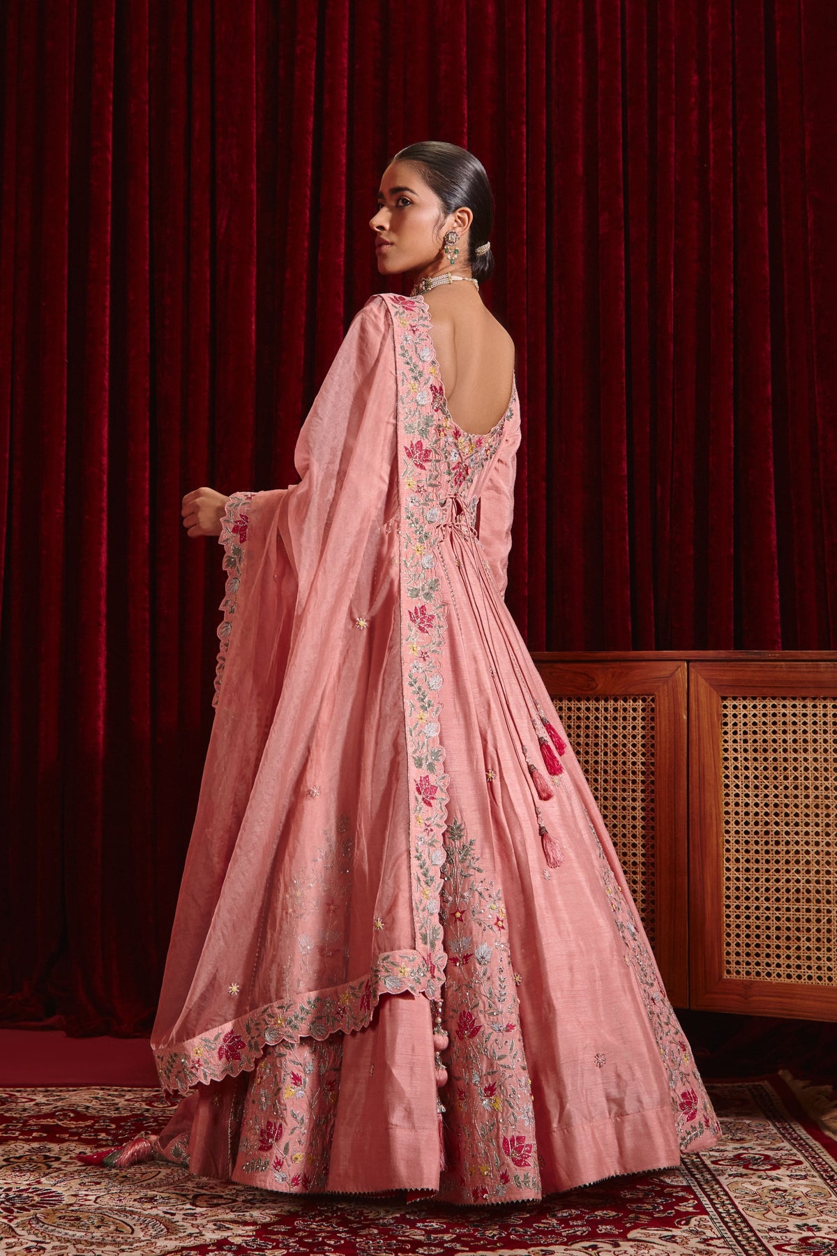 Rose Pink Naira Anarkali Set