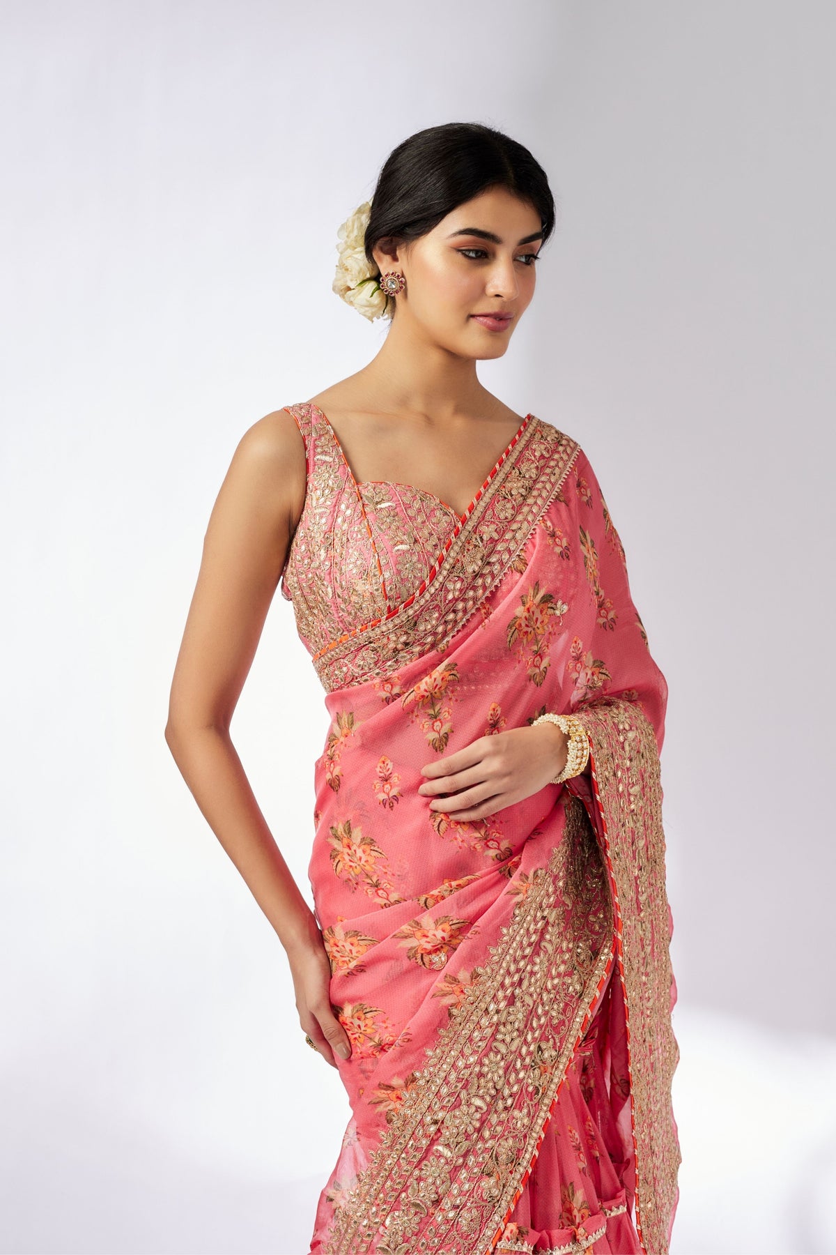 Pink Mahira Saree Set