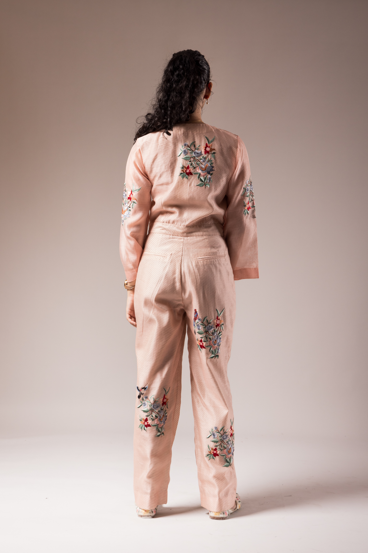 Baby Pink Floral Jumpsuit