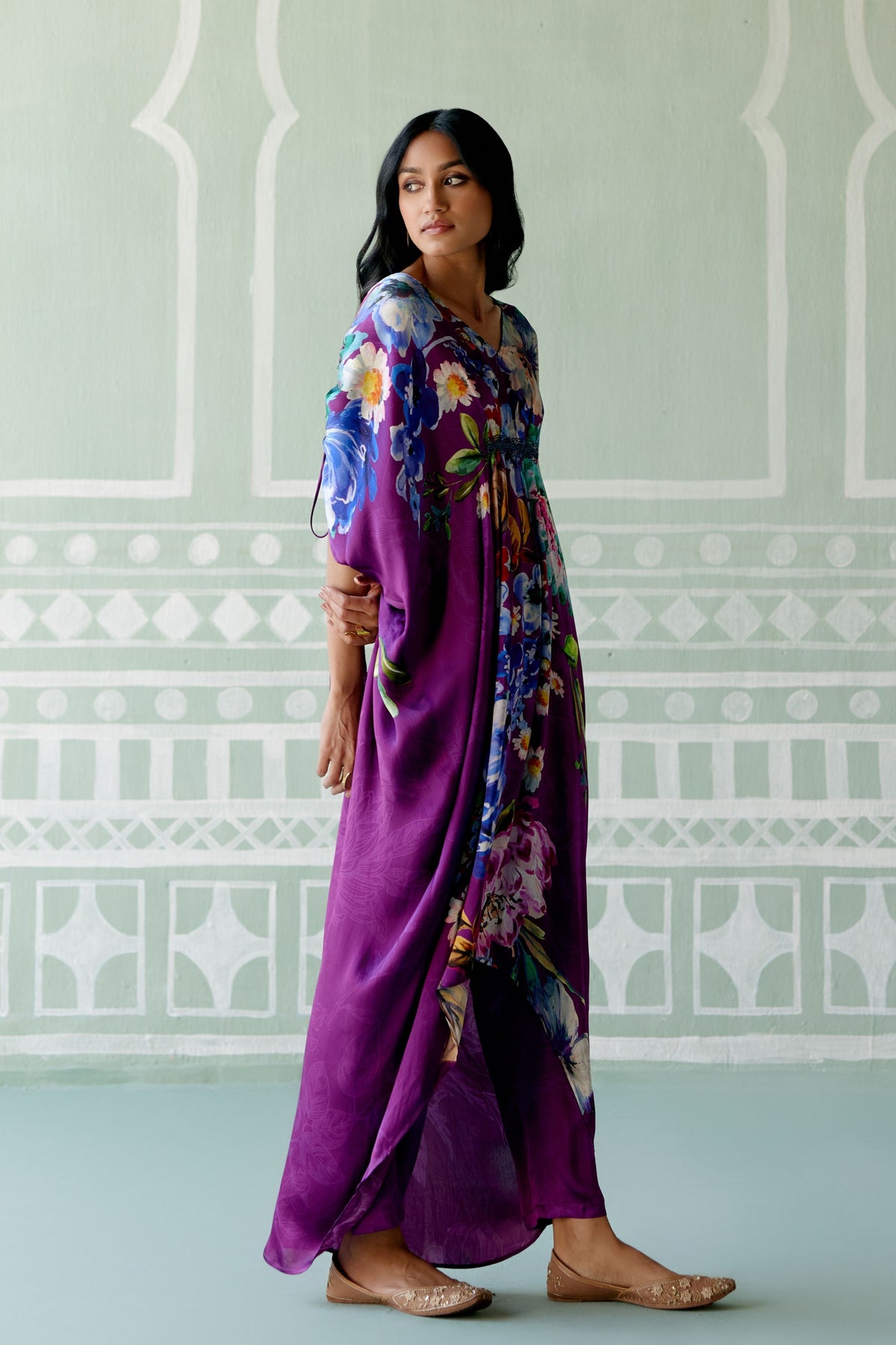 Amethyst Floral Kaftan Set