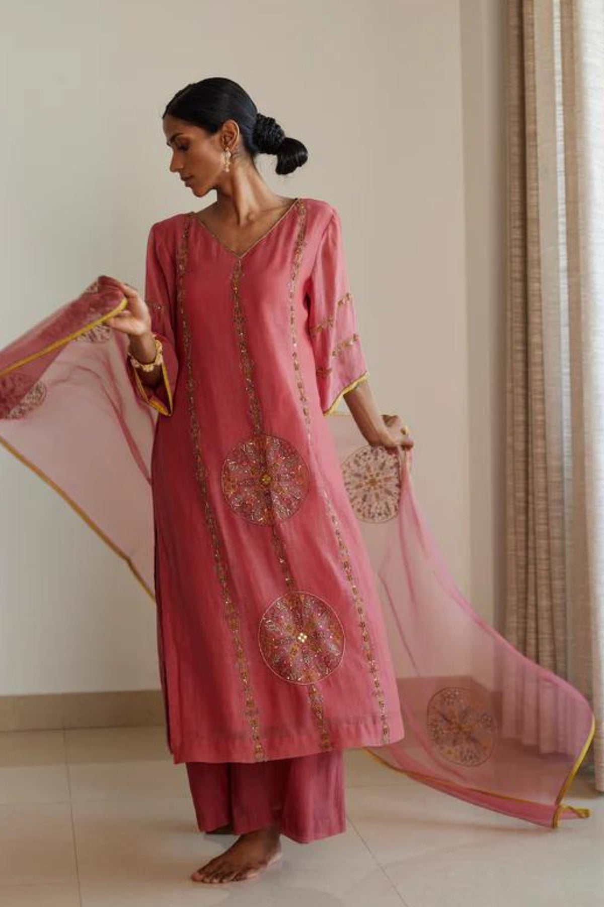 Pink Uday Dupatta