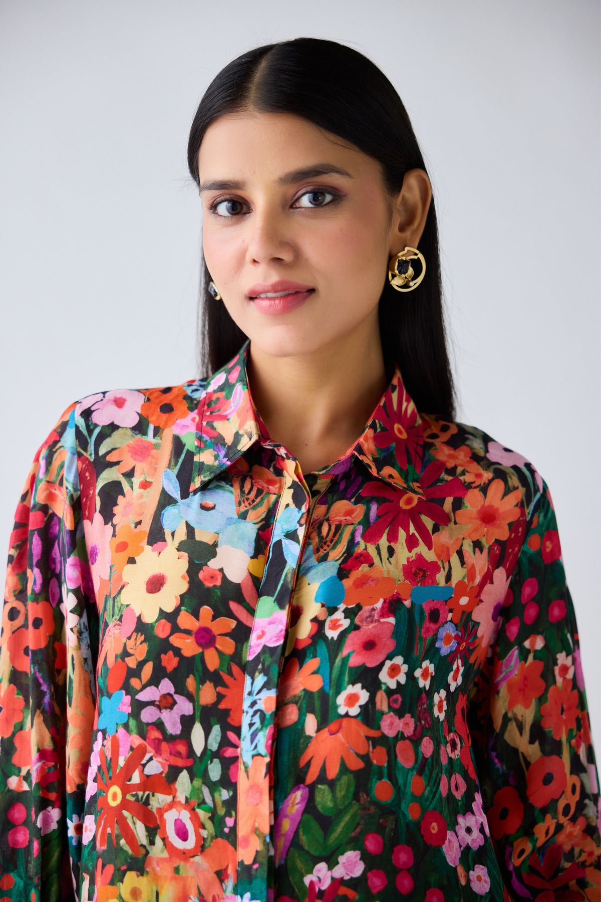 Multi Muslin Floral Shirt