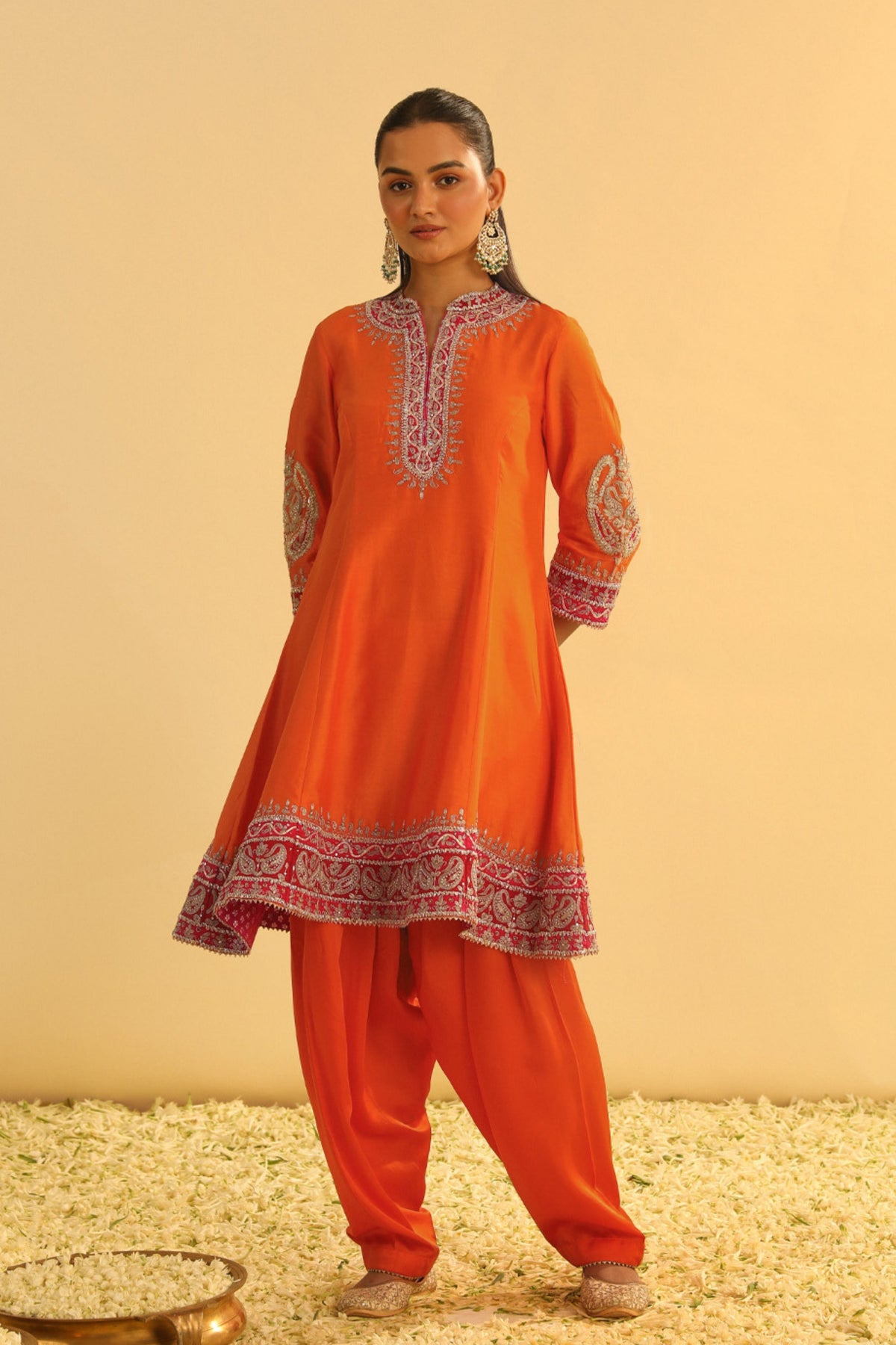 Rayana Orange Kurta Set