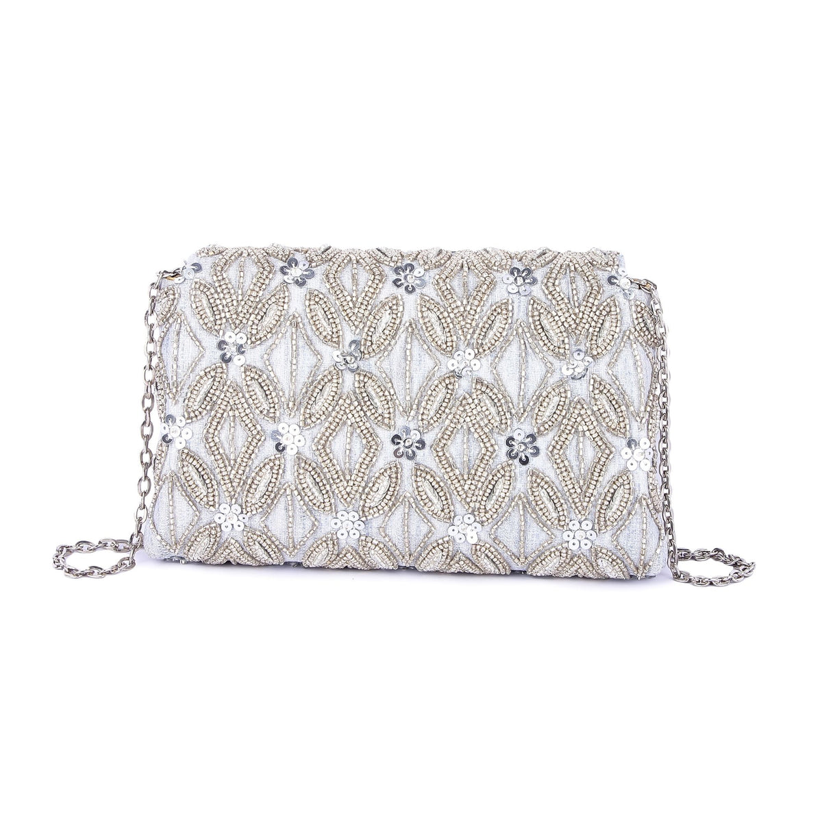 Silver Shyna Clutch