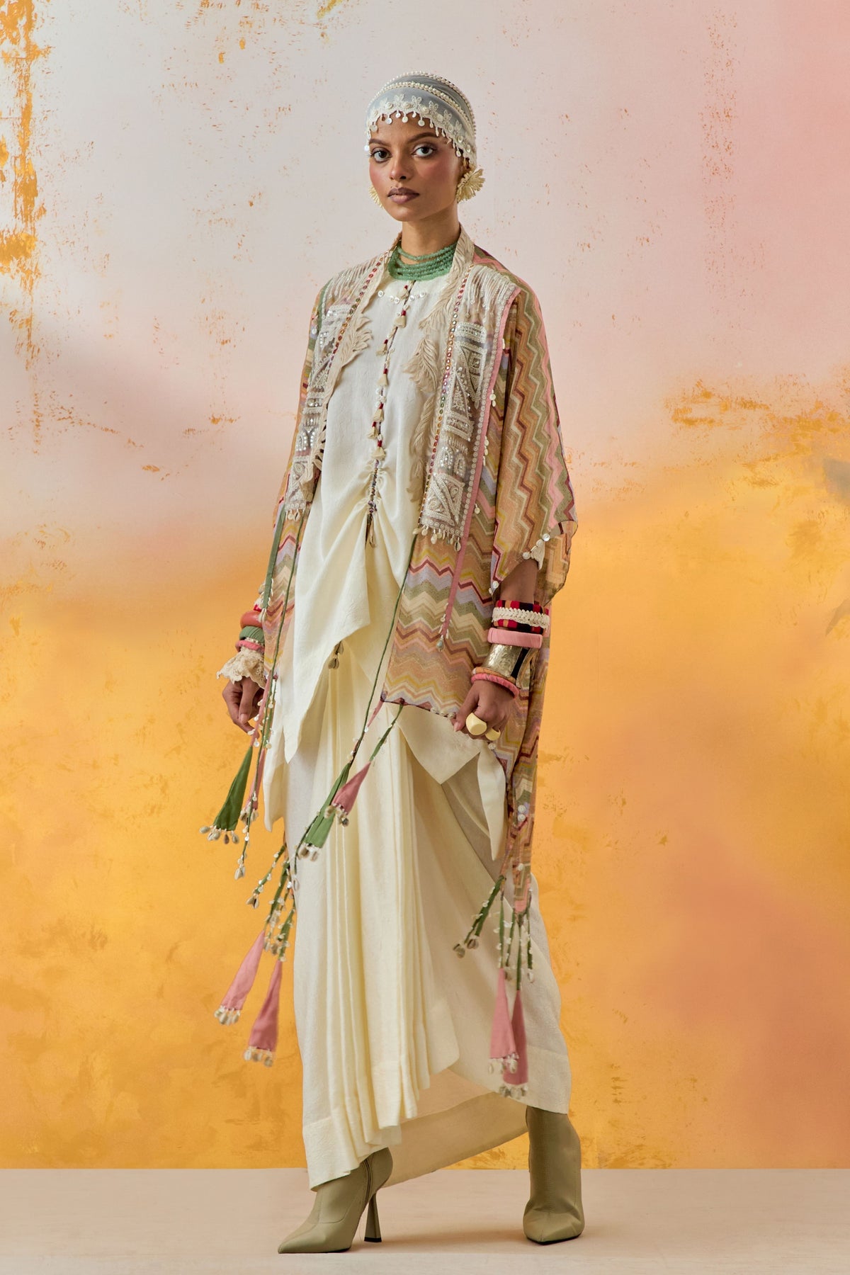 Multi Veni Dupatta Jacket