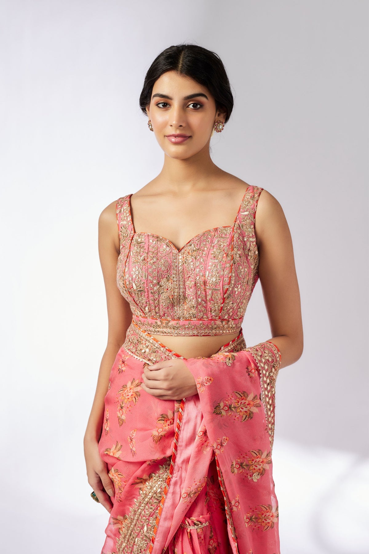 Pink Mahira Saree Set