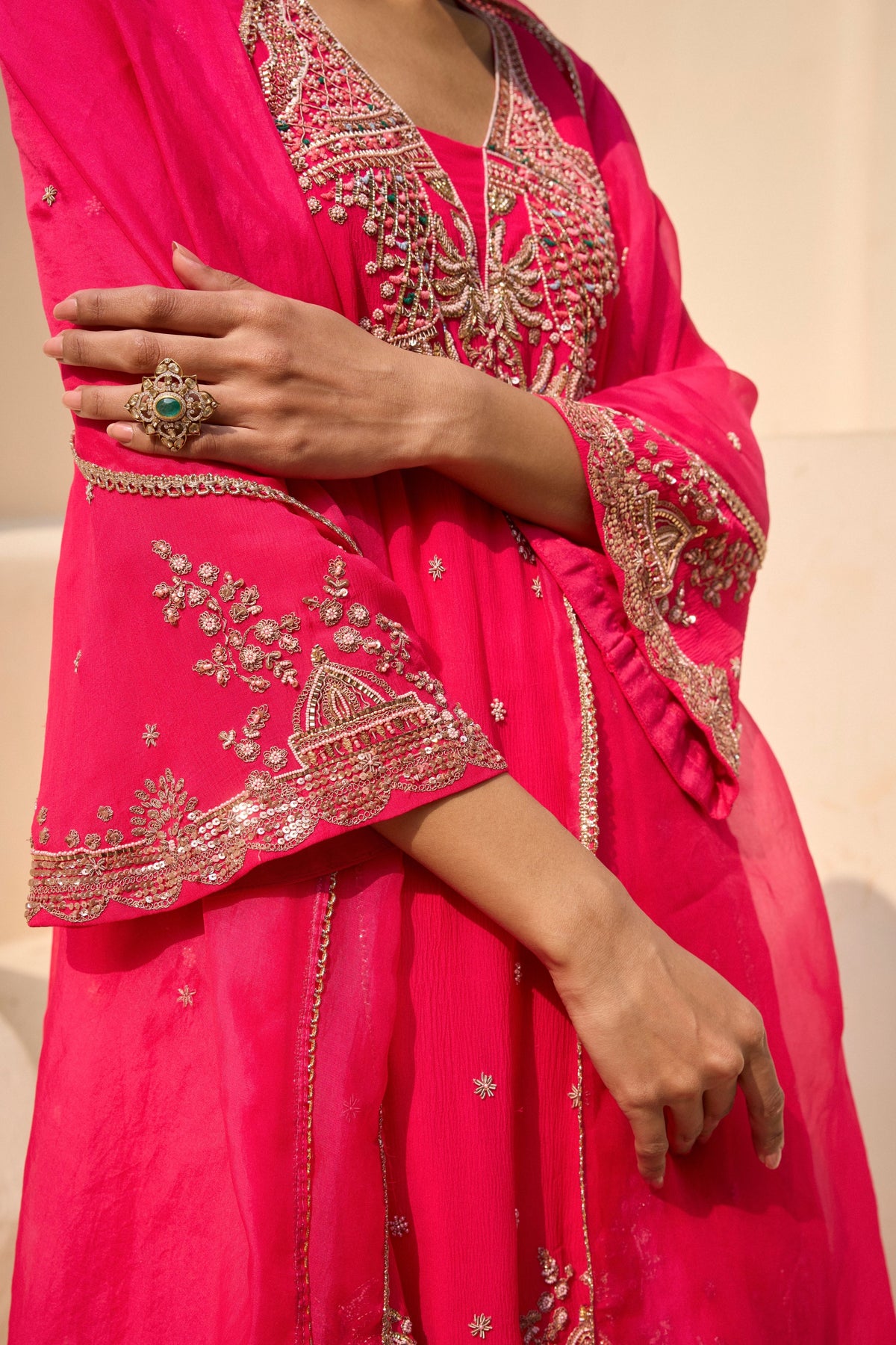 Pink Mirage Sharara Set