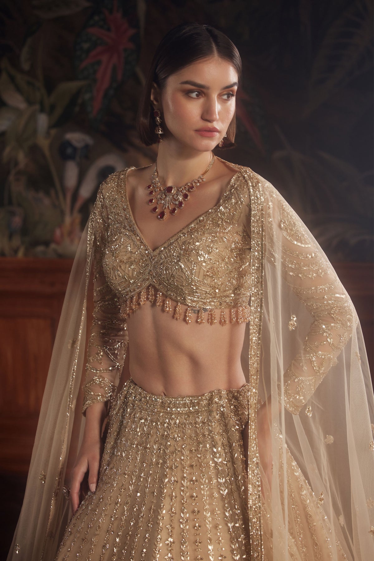 Phoenix Gold Lehenga Set