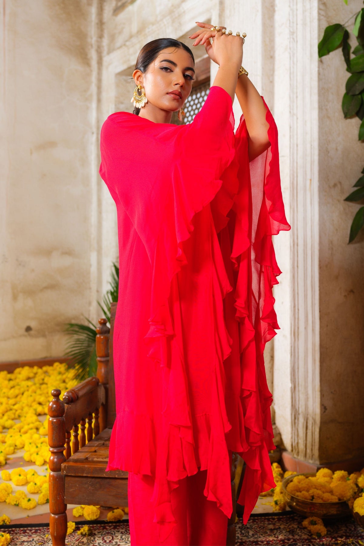 Laal Kaftan Set