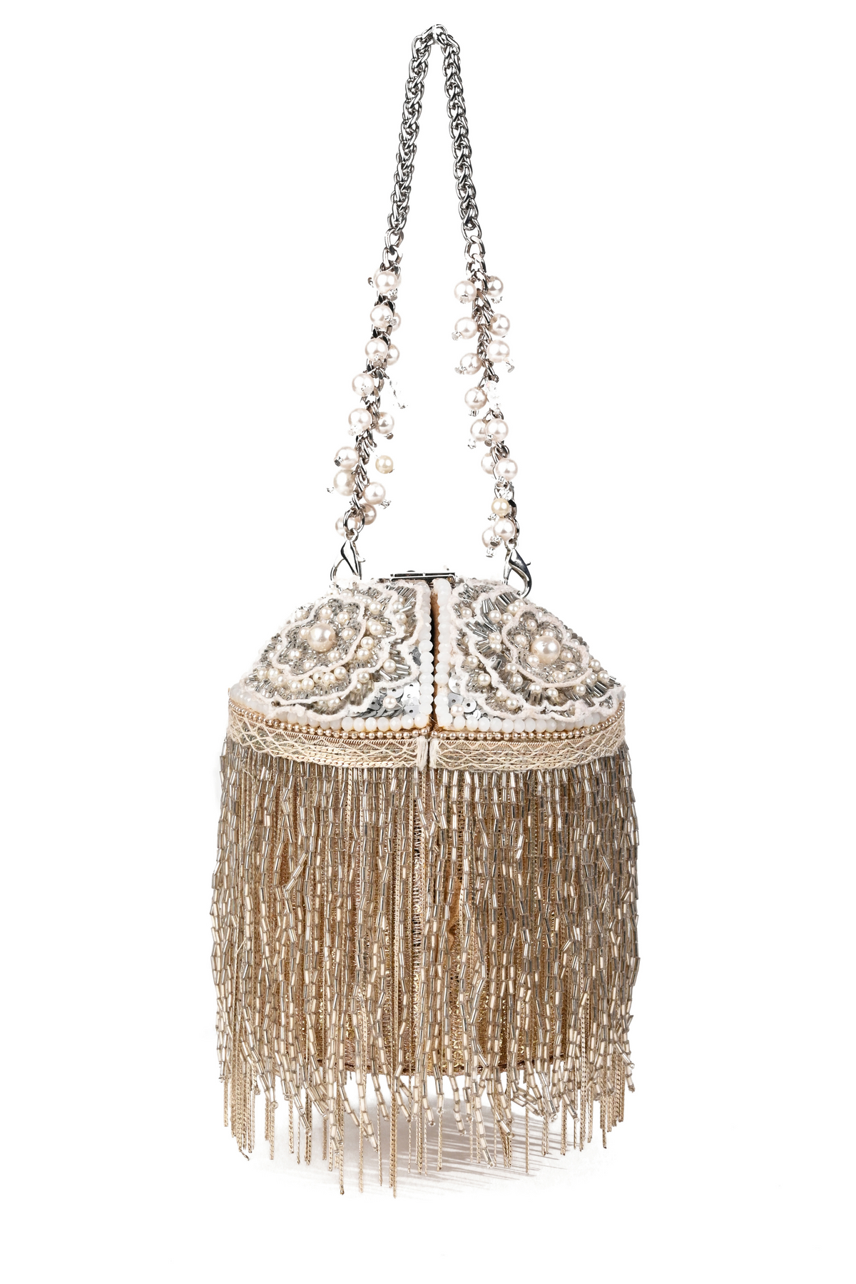 Ella Silver Handcrafted Bucket Bag