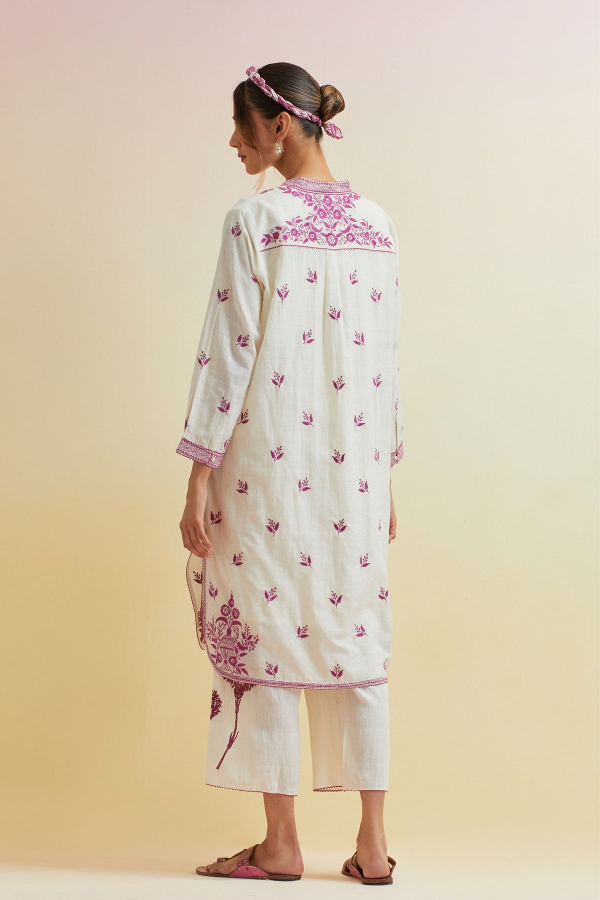 Ivory Ricrac Kurta Set