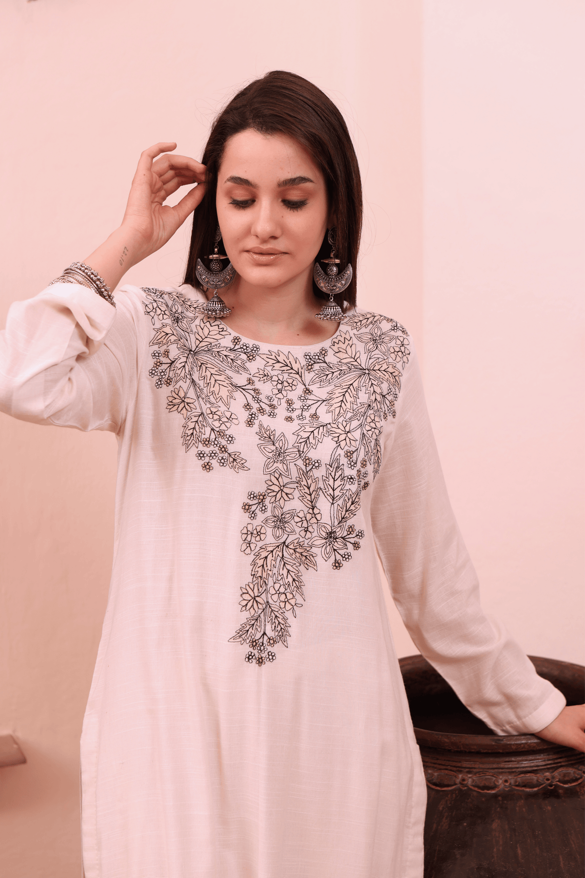 Ivory Cotton Kurta And Pant