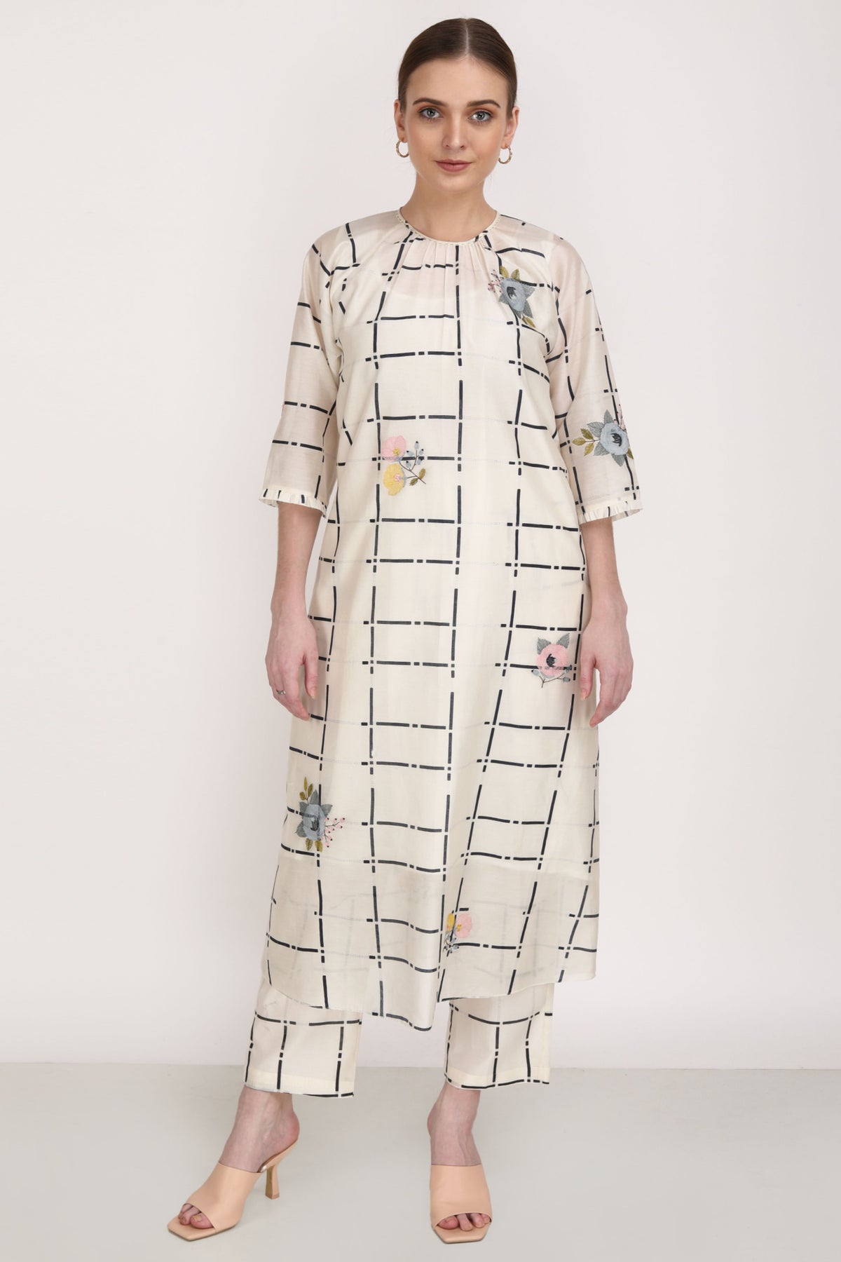 Ivory Chanderi Tunic Set