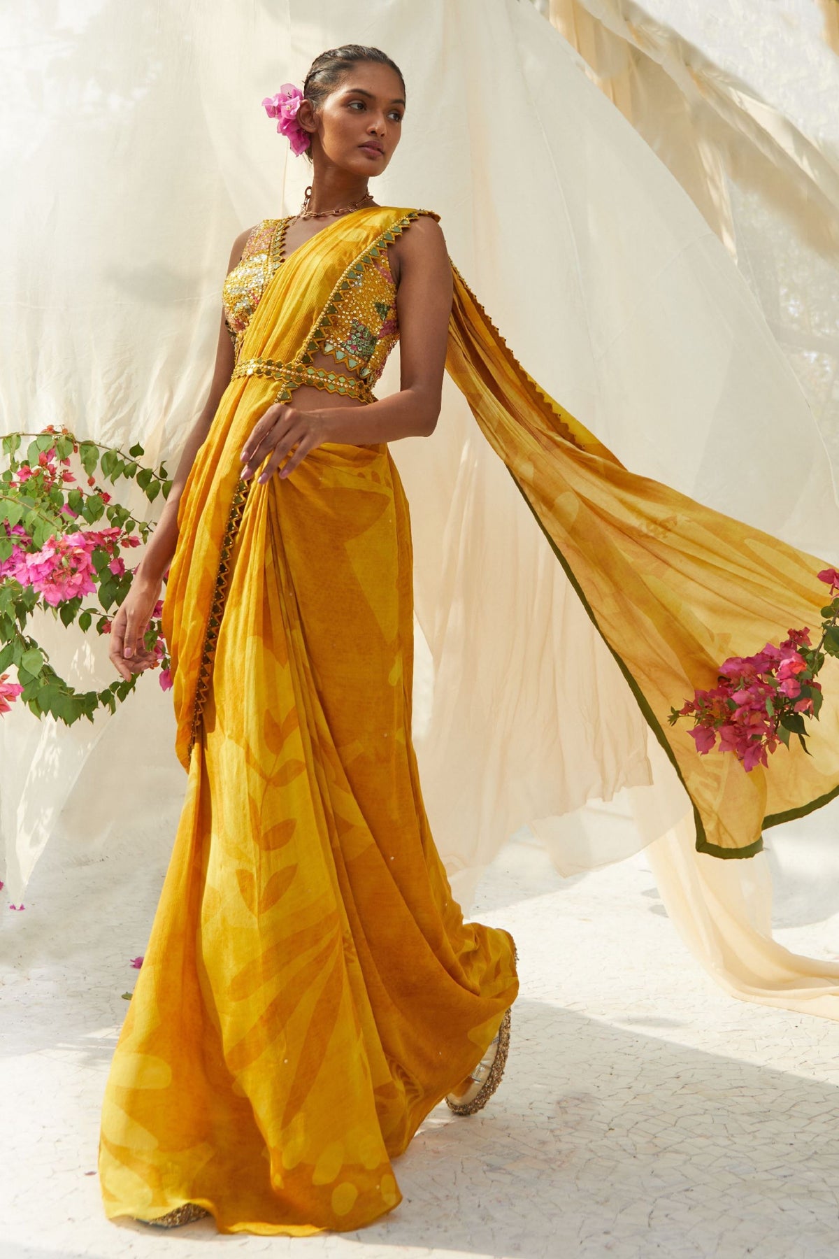 Yellow Saree Set