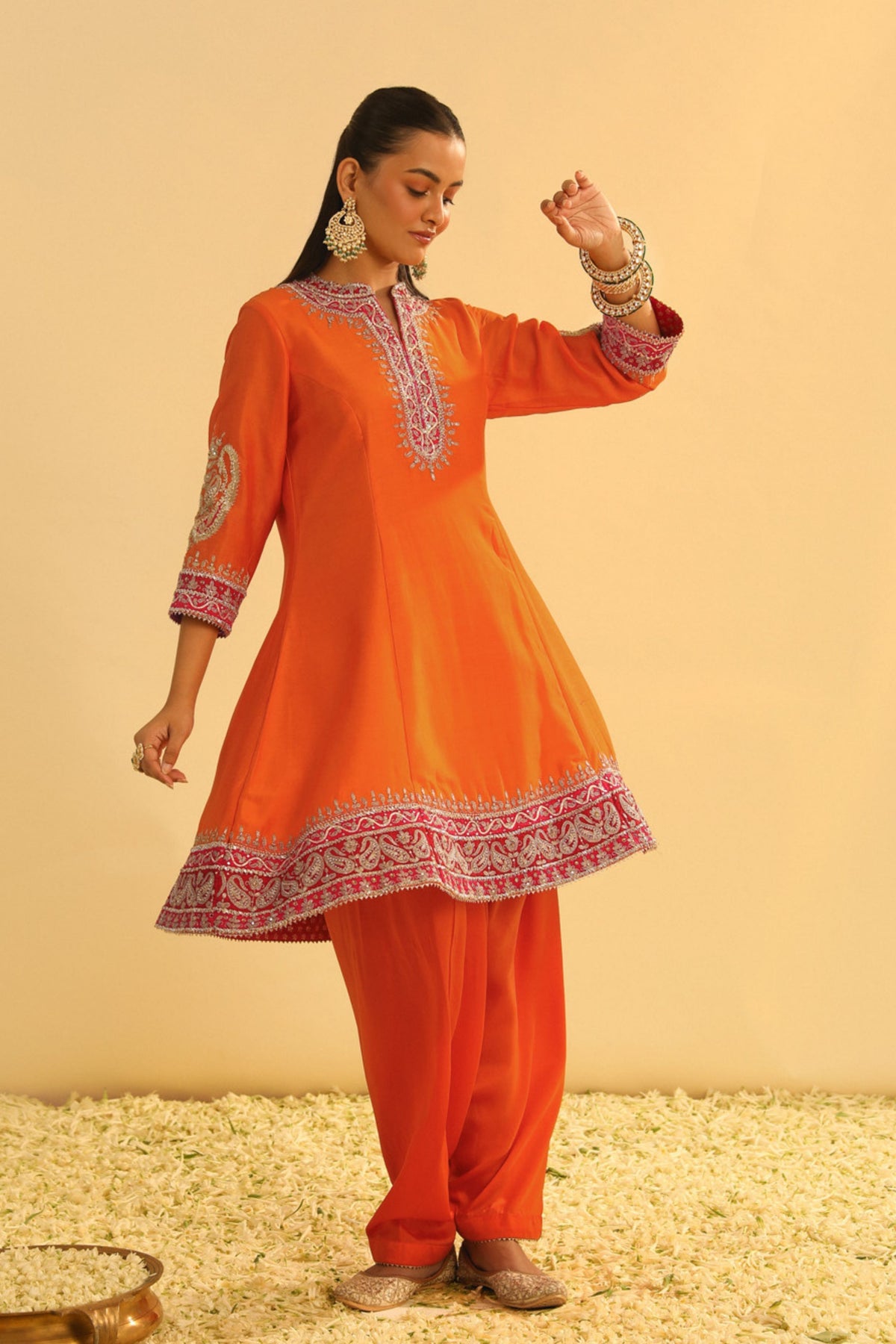 Rayana Orange Kurta Set