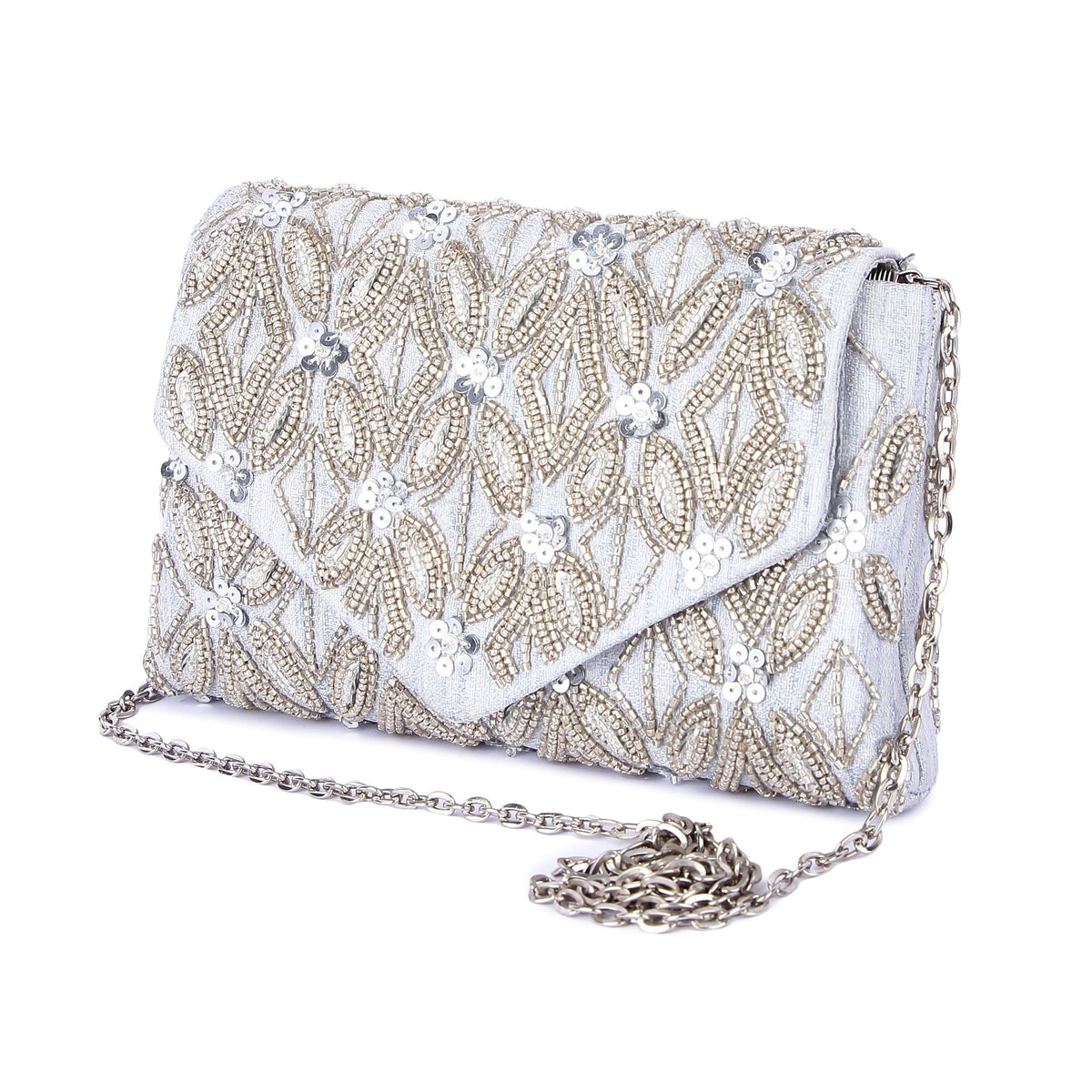 Silver Shyna Clutch