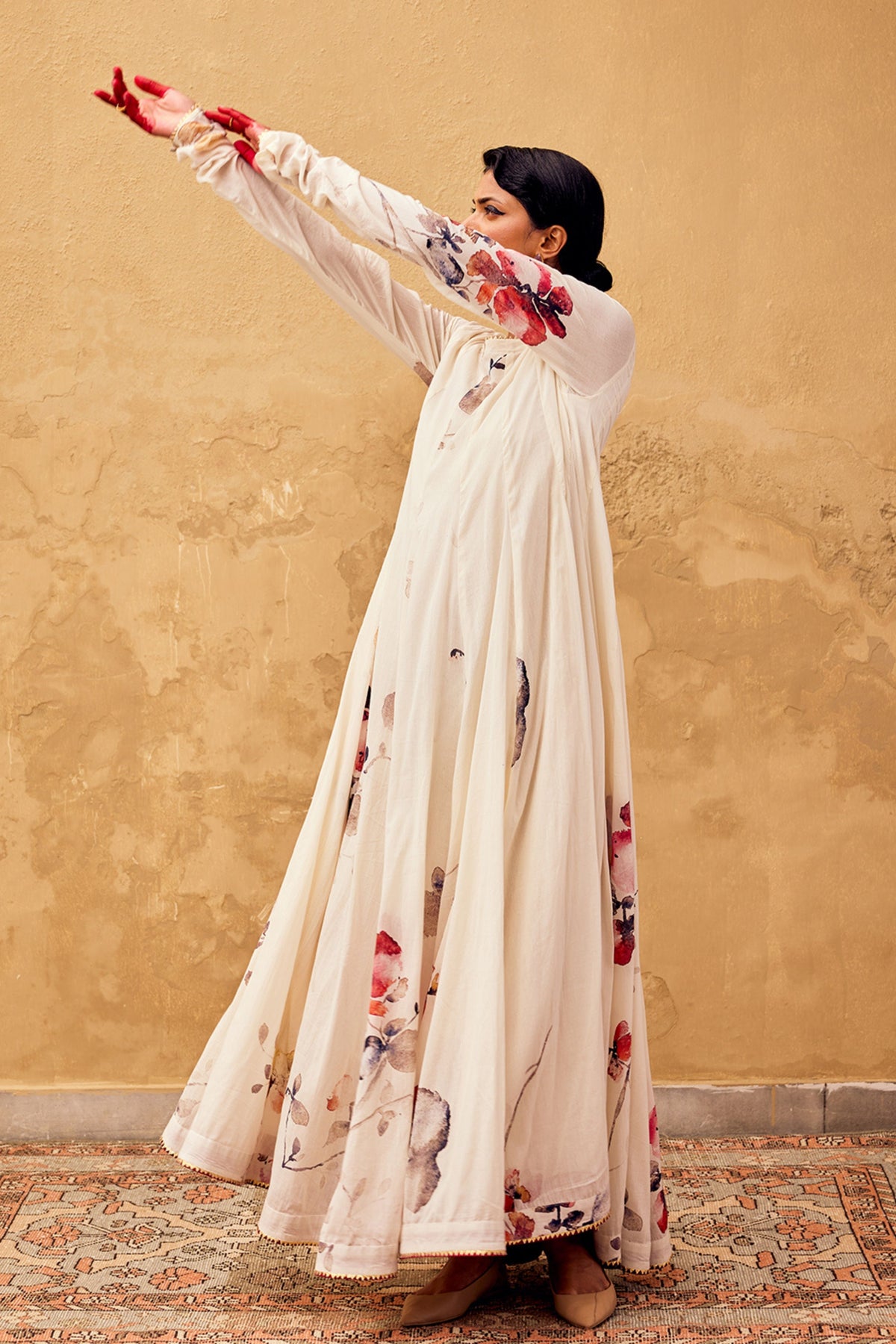 Gulbahar Dress in Off-white