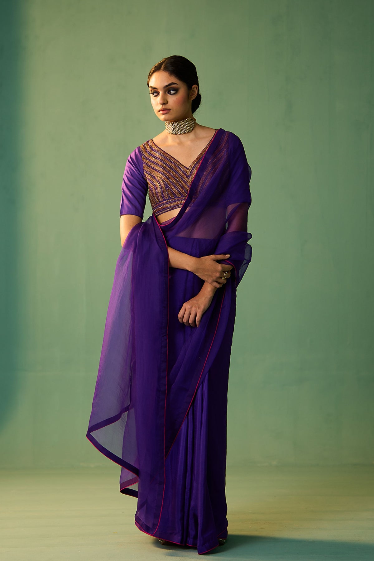 Purple Mayra Saree