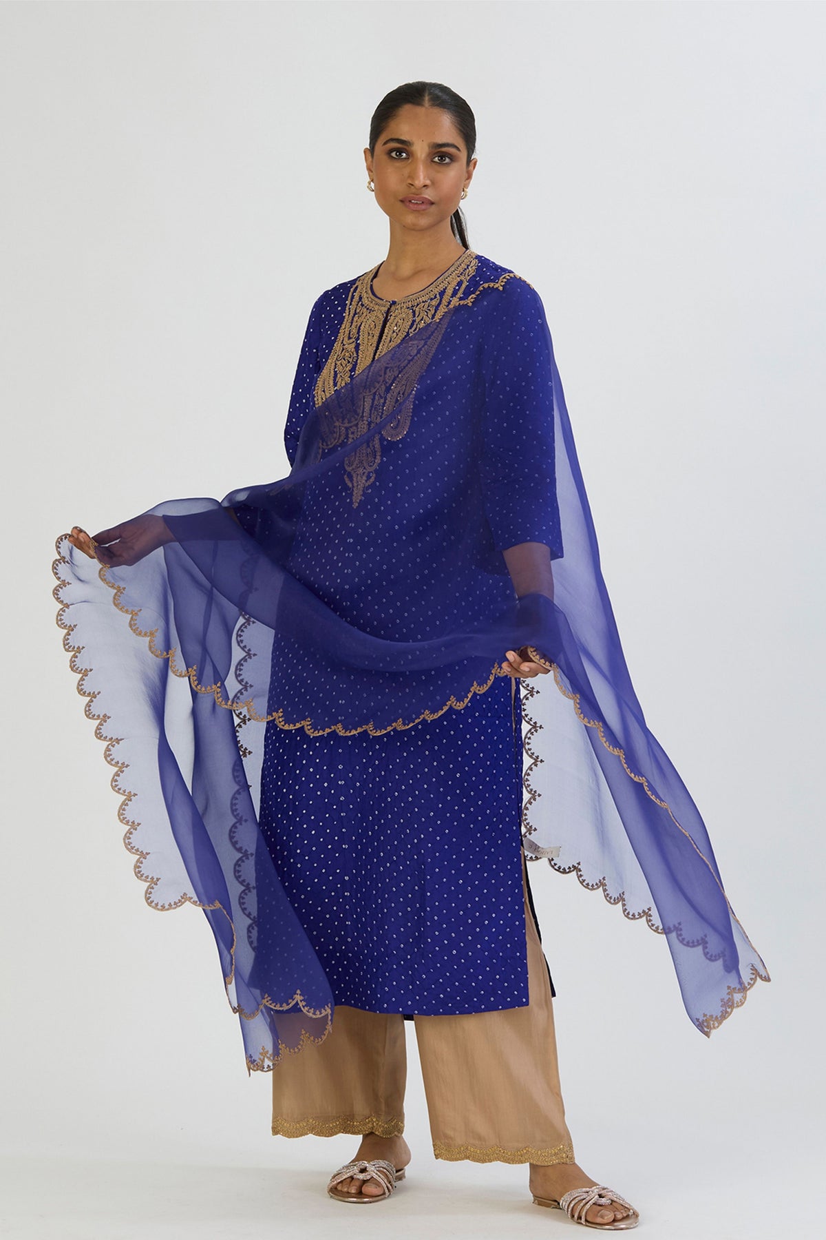 Blue Dipty Dupatta