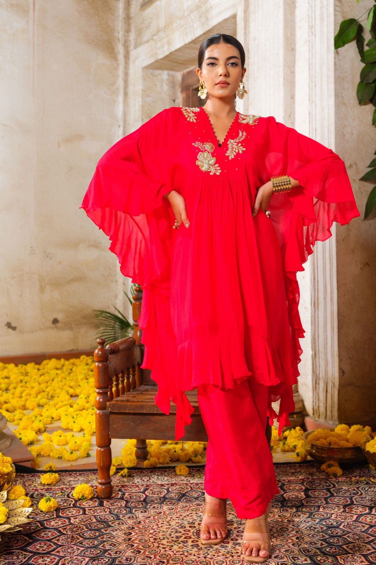 Laal Kaftan Set