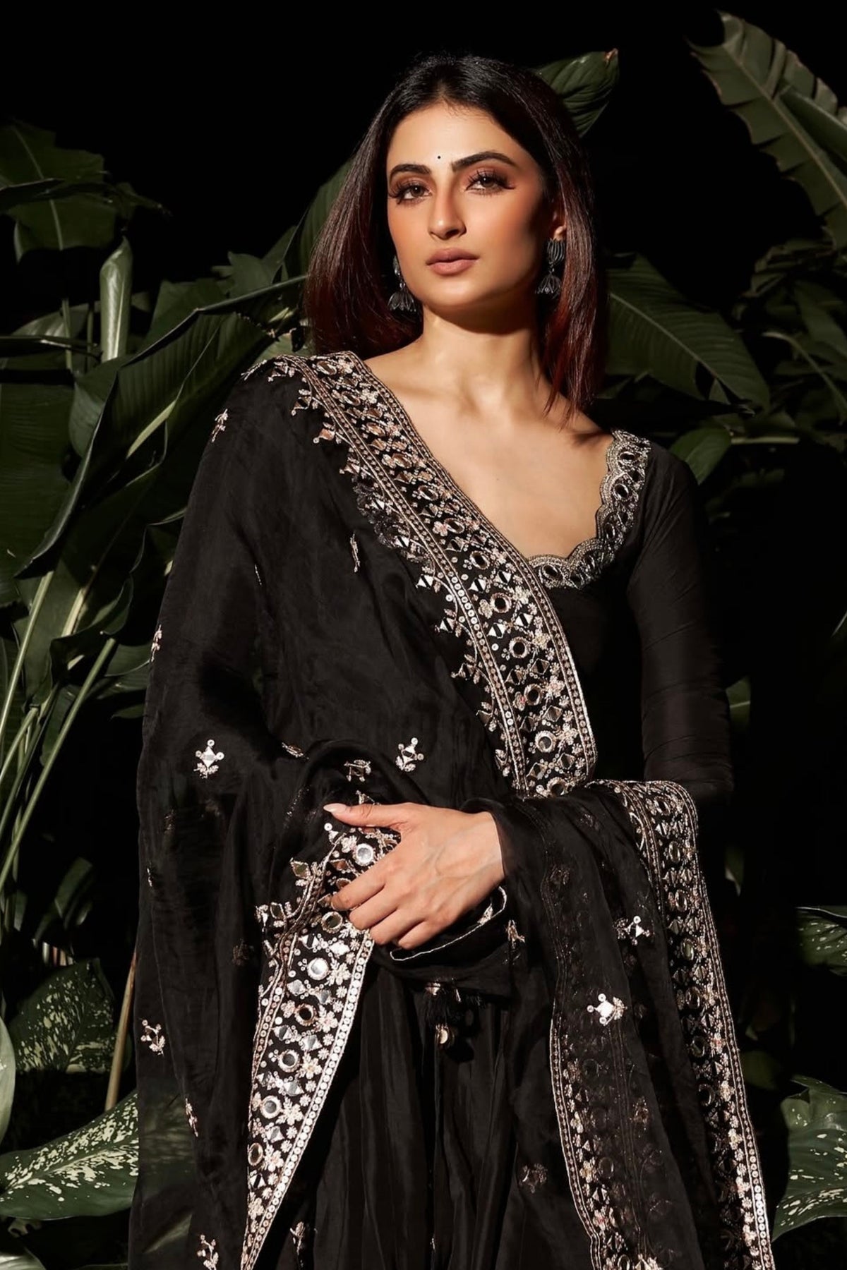 Black Srivani Anarkali Set