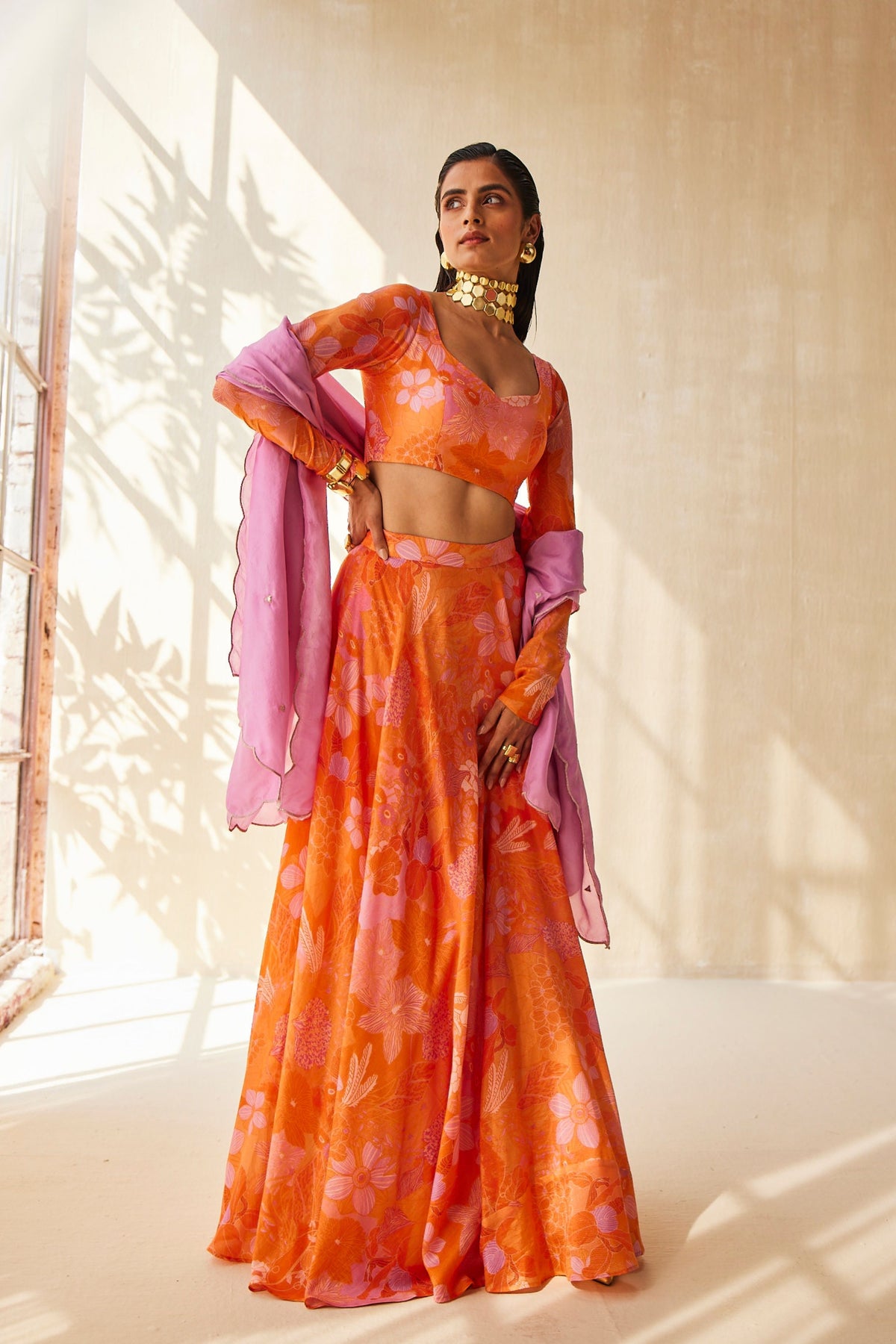 Warm Haze Lehenga