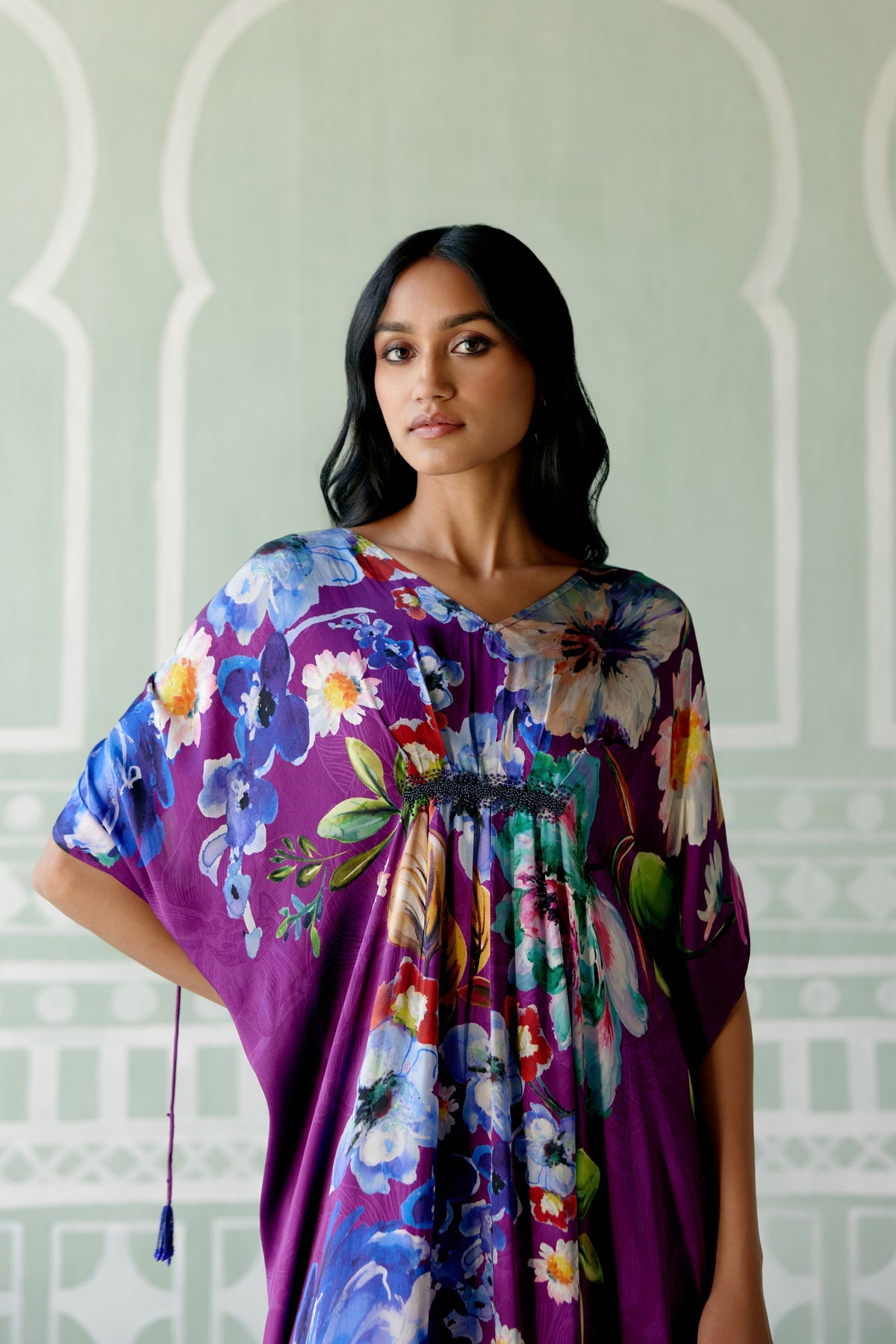 Amethyst Floral Kaftan Set