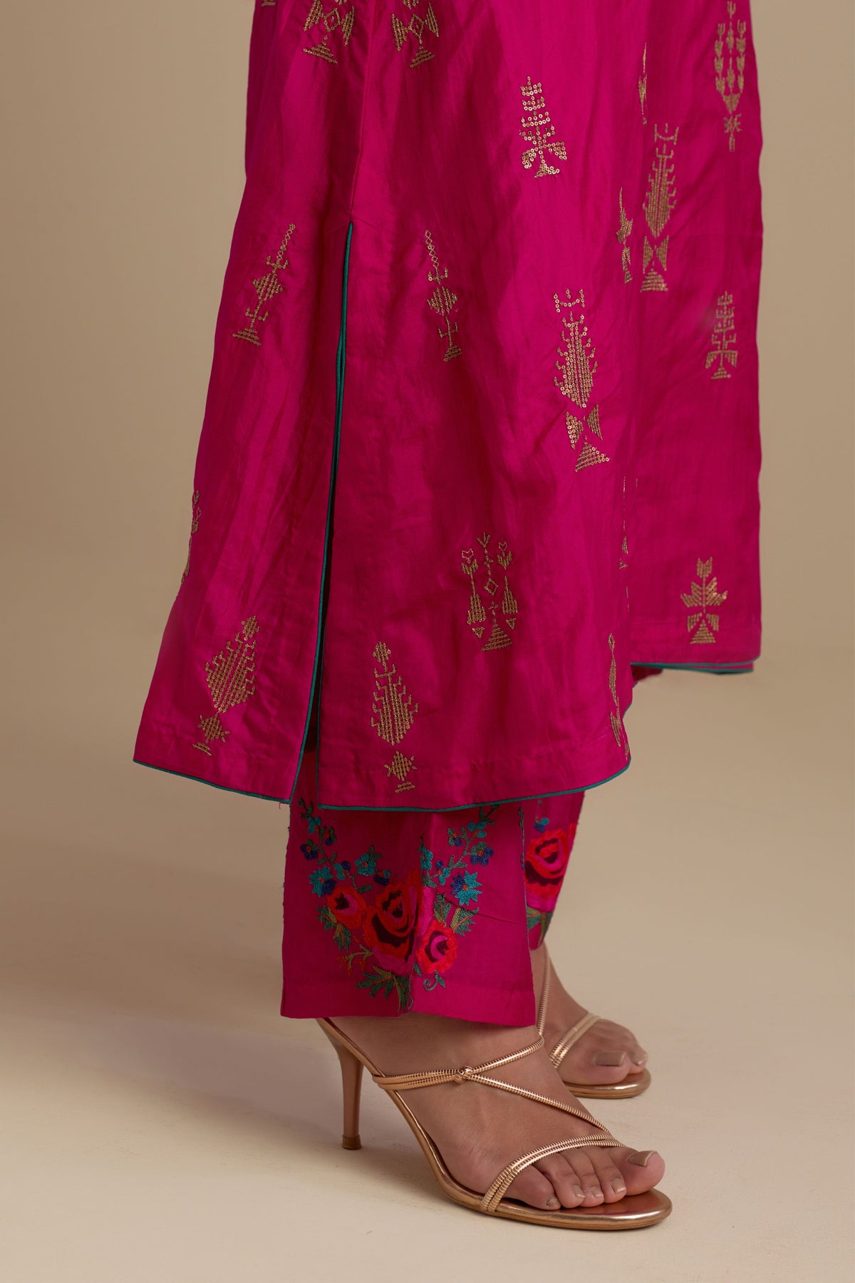 Fuchsia Long Kurta Set