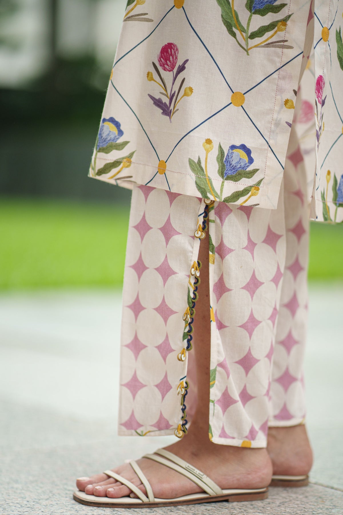 Lilly Cream Kurta With Pants