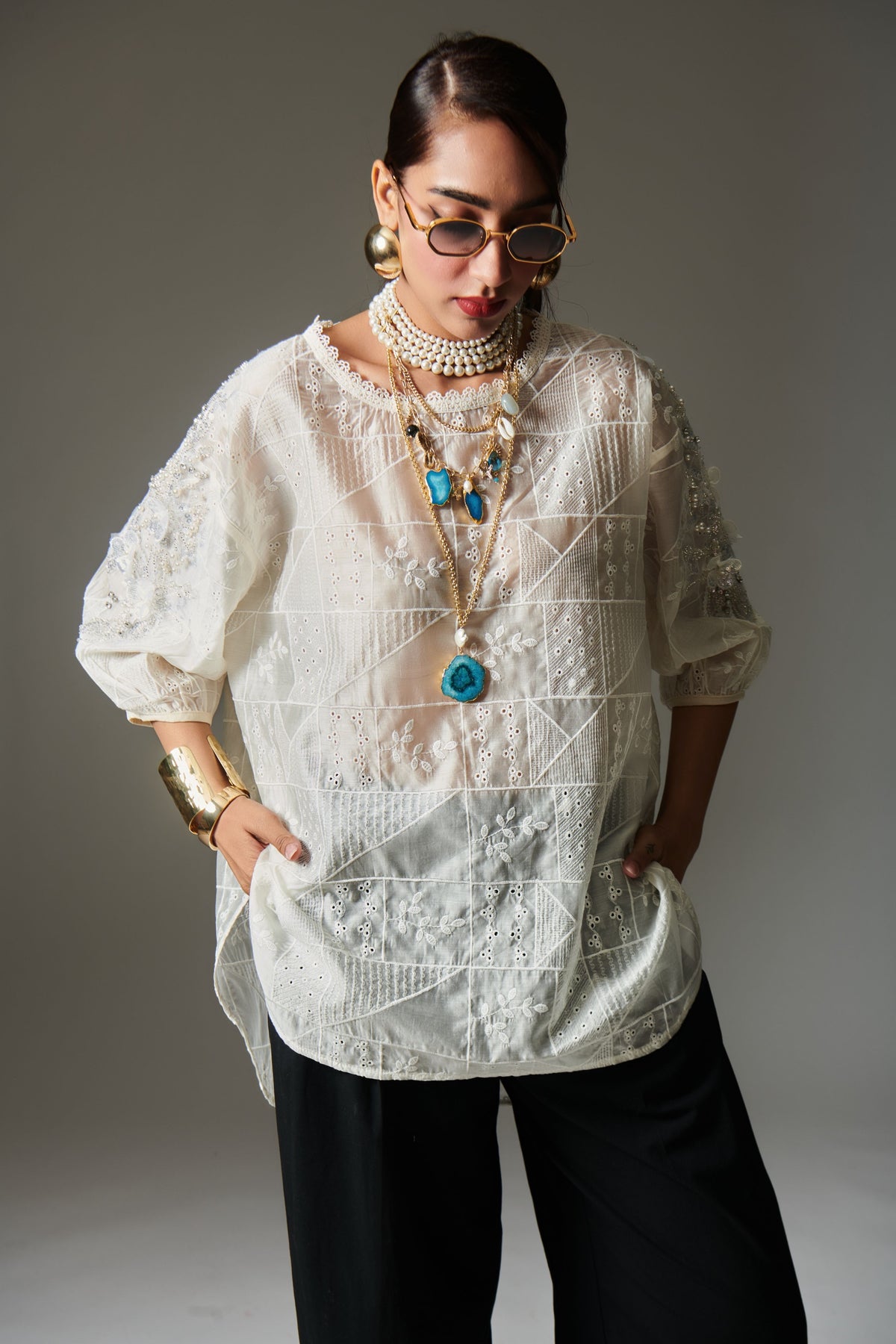 Oversized Embroidered Shirt