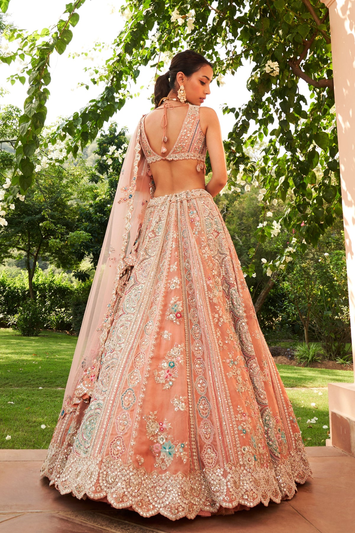 Coral Lehenga Set