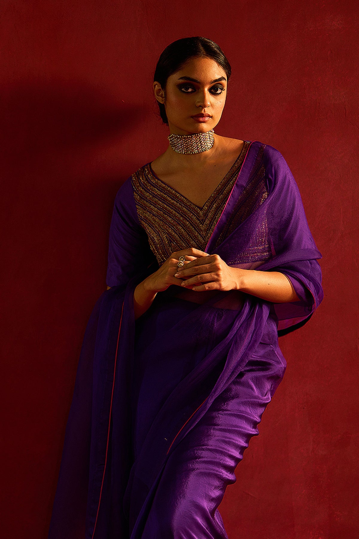 Purple Mayra Saree