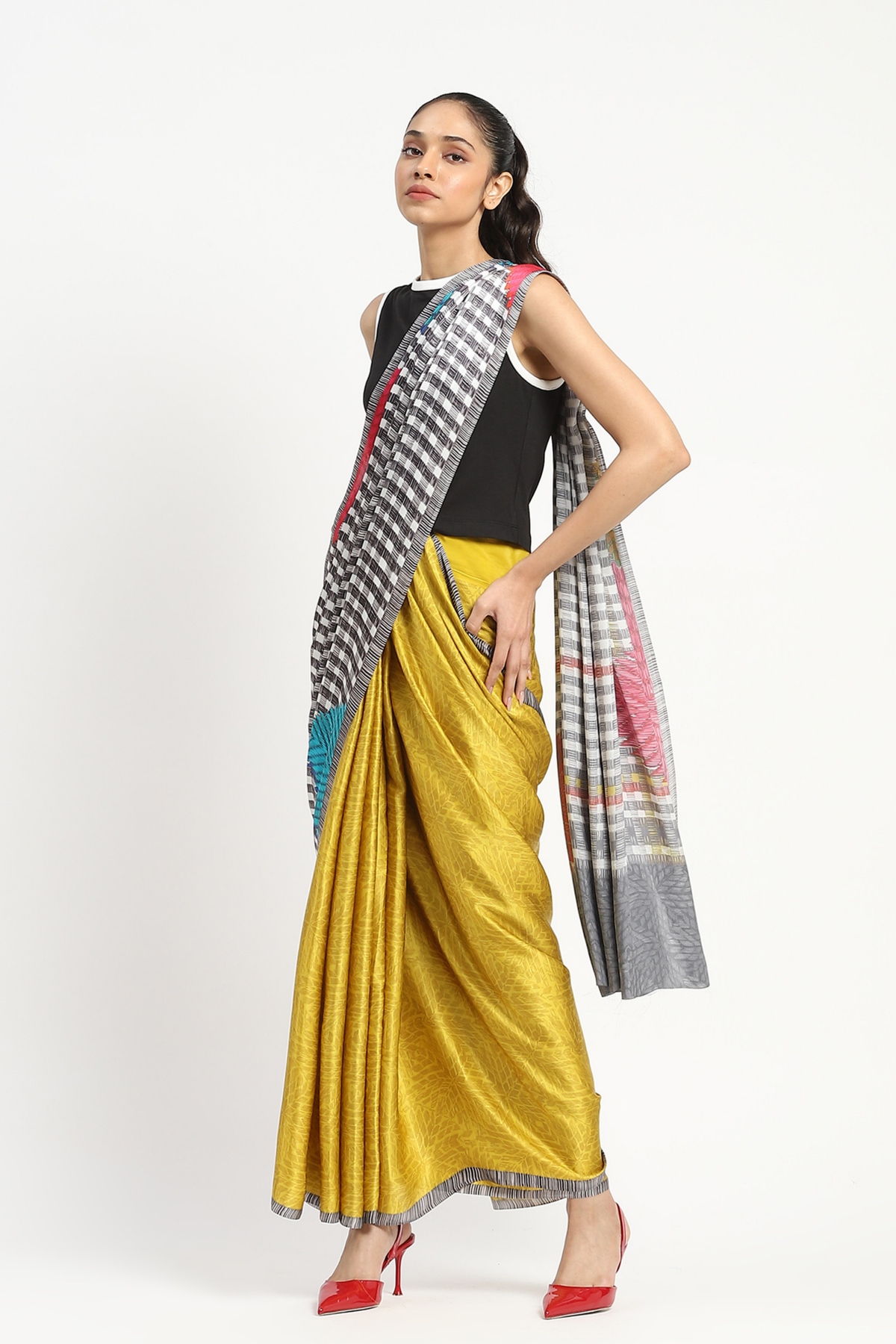 Blocked Printed Saree