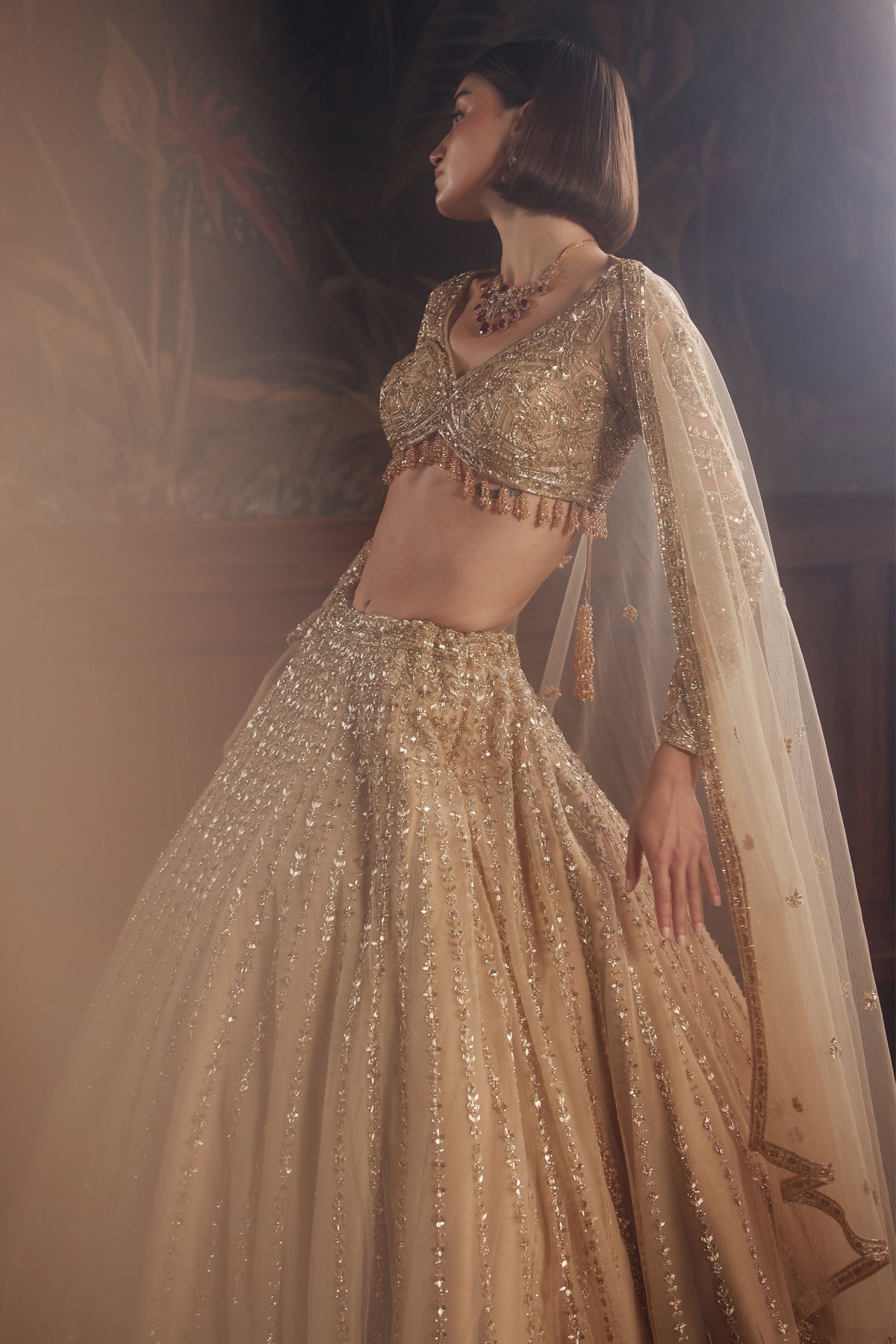 Phoenix Gold Lehenga Set