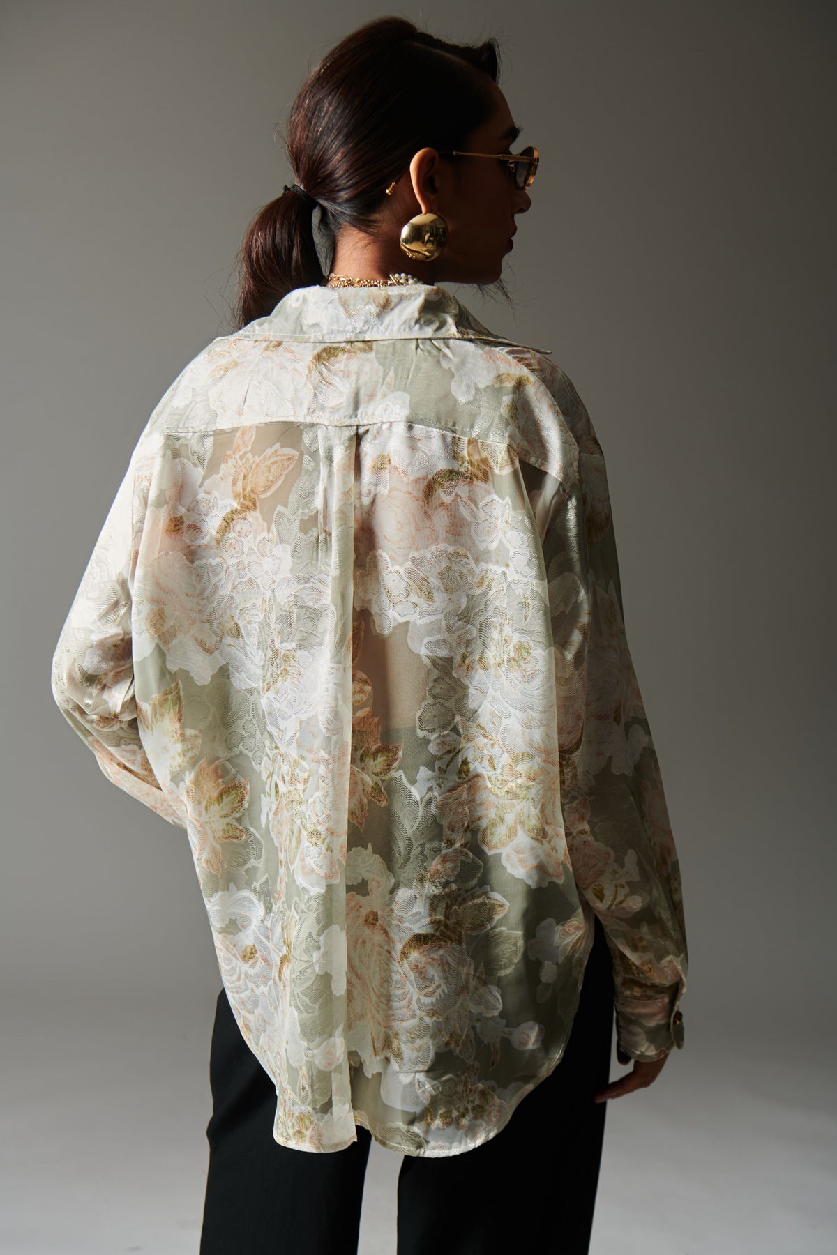 Floral Jackard Weave Shirt