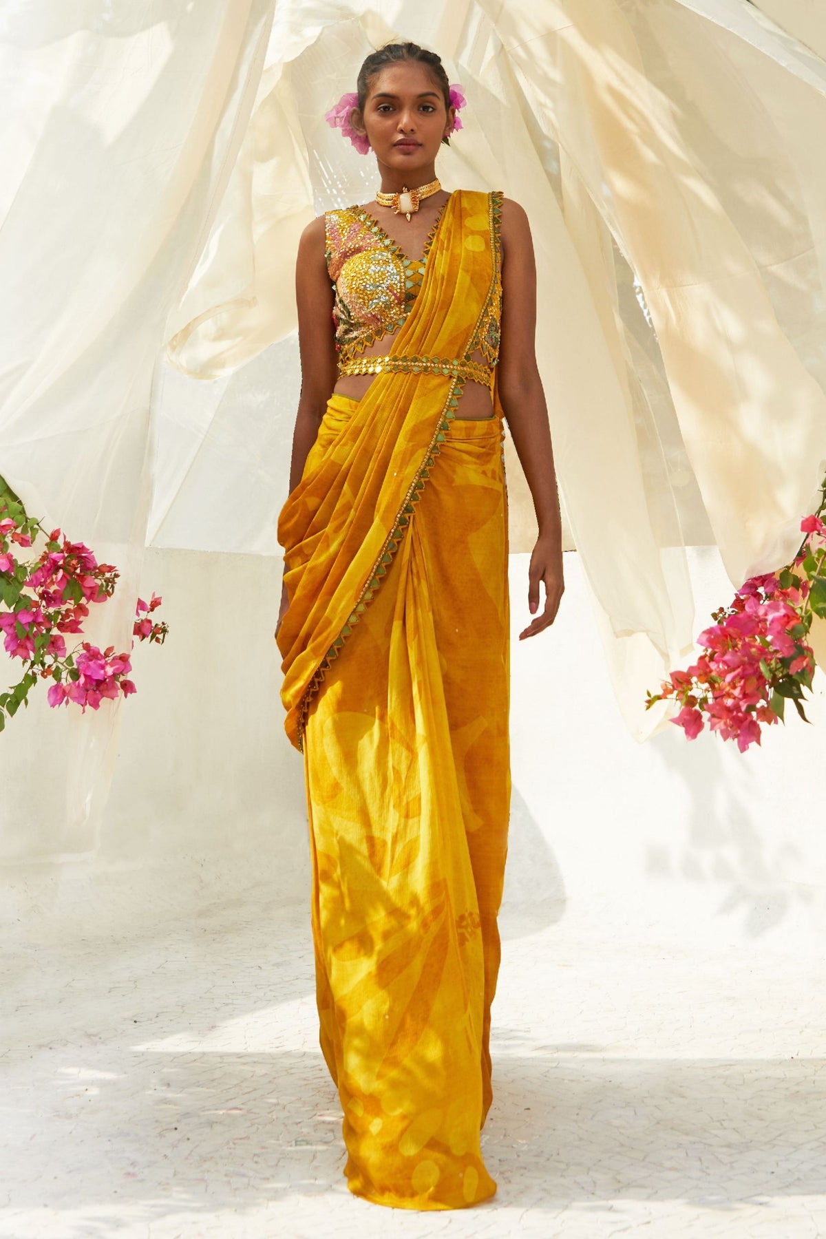 Yellow Saree Set