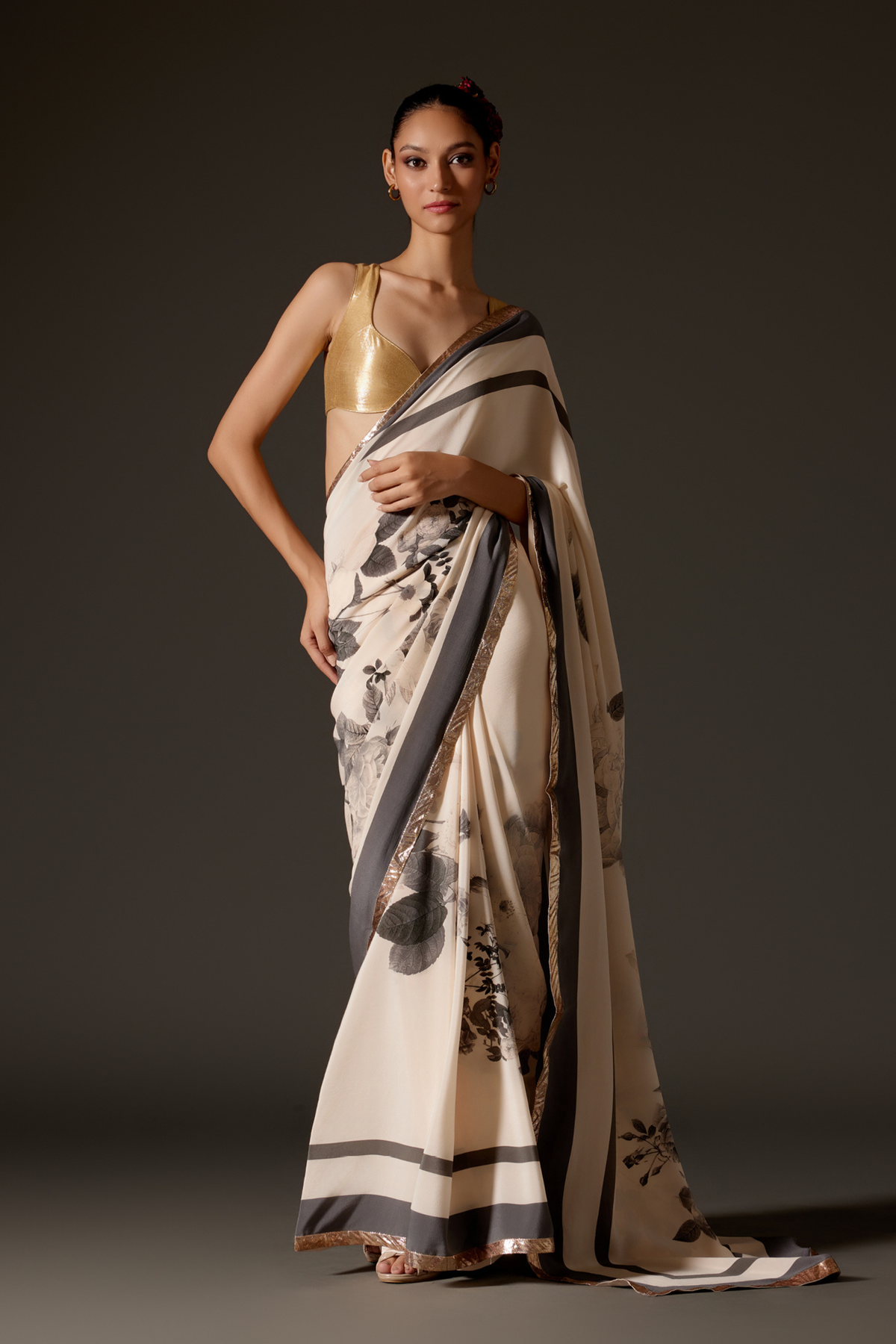 Crepe Saree With Digital Print