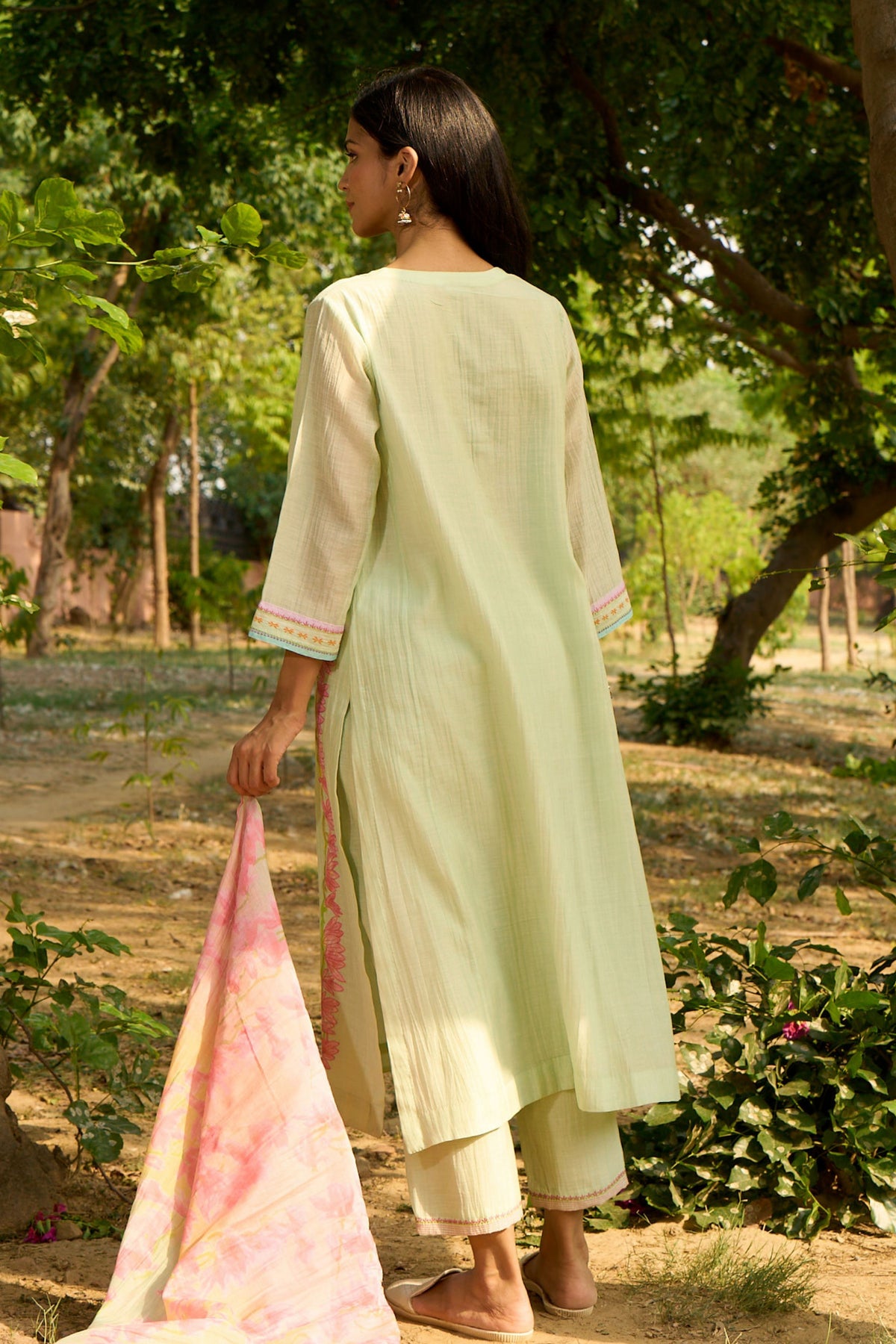 Light Green Kurta Set With Dupatta