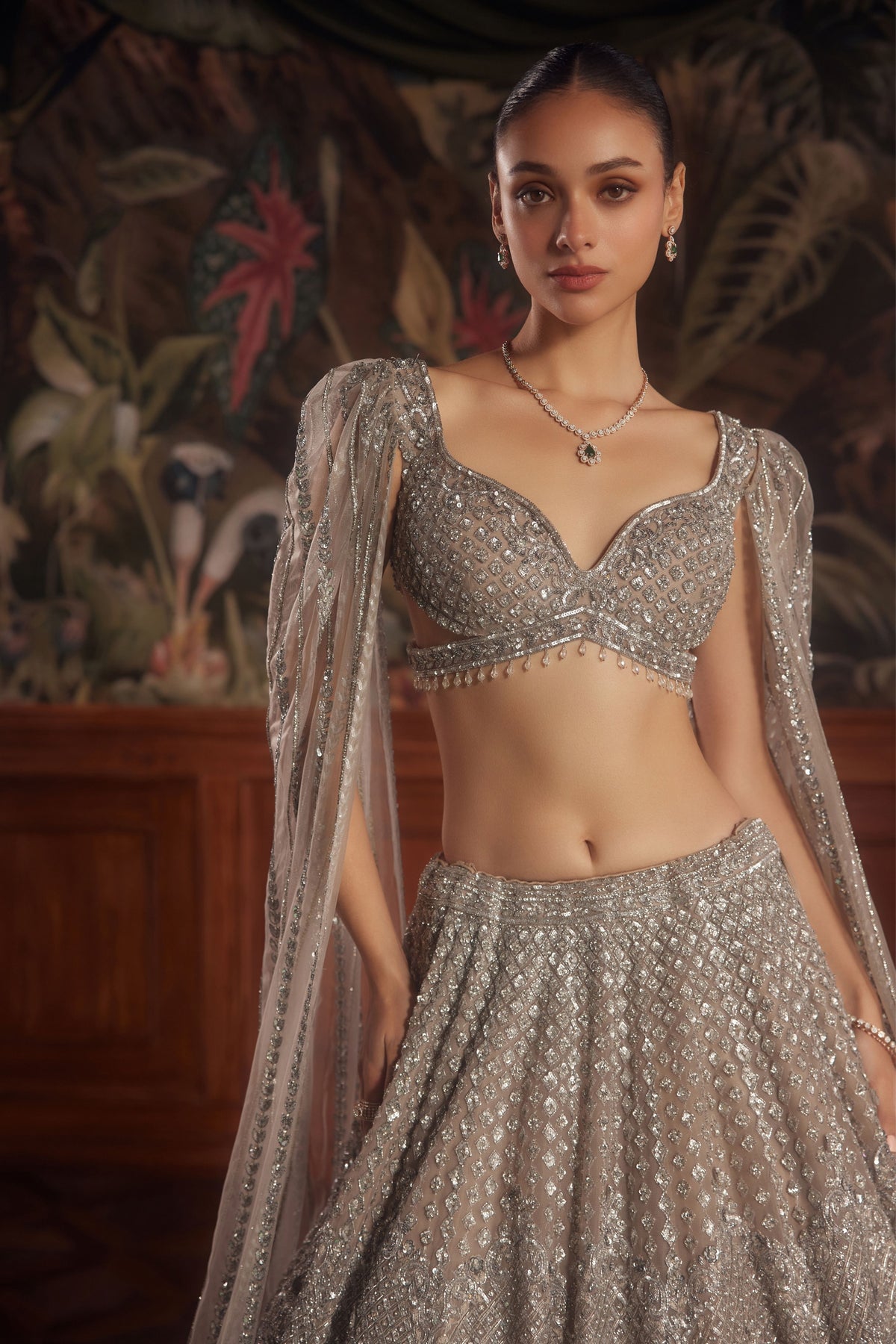 Regal Grey Lehenga Set