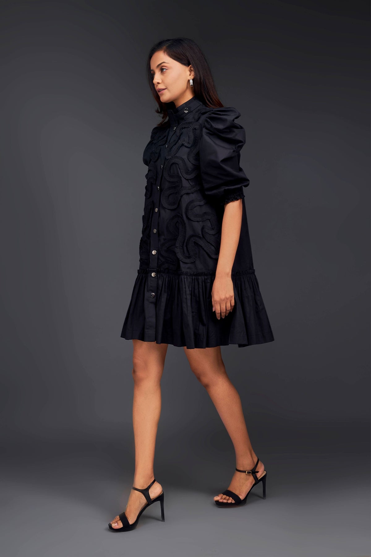 Black Pleated Dress