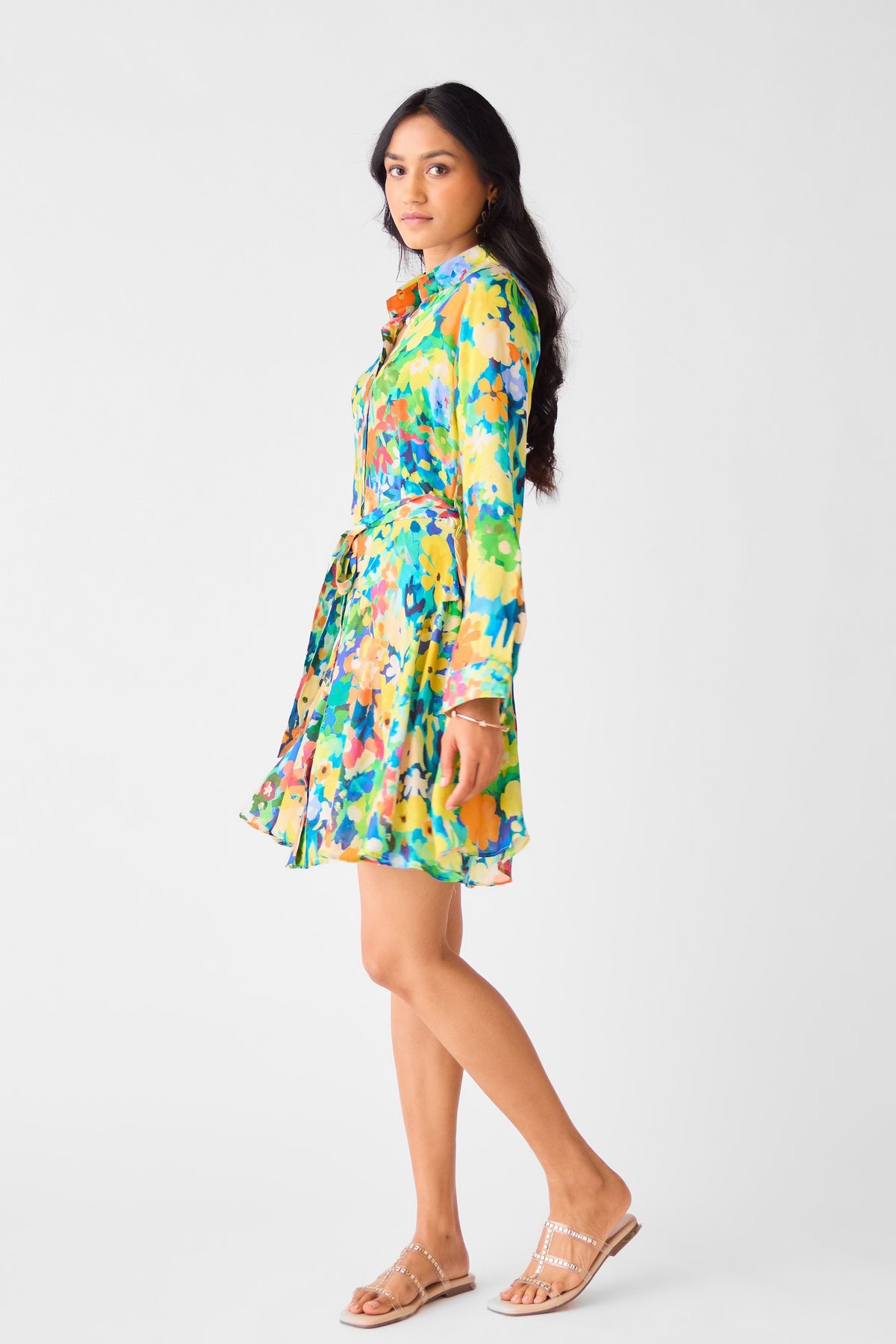 Multi Muslin Floral Dress