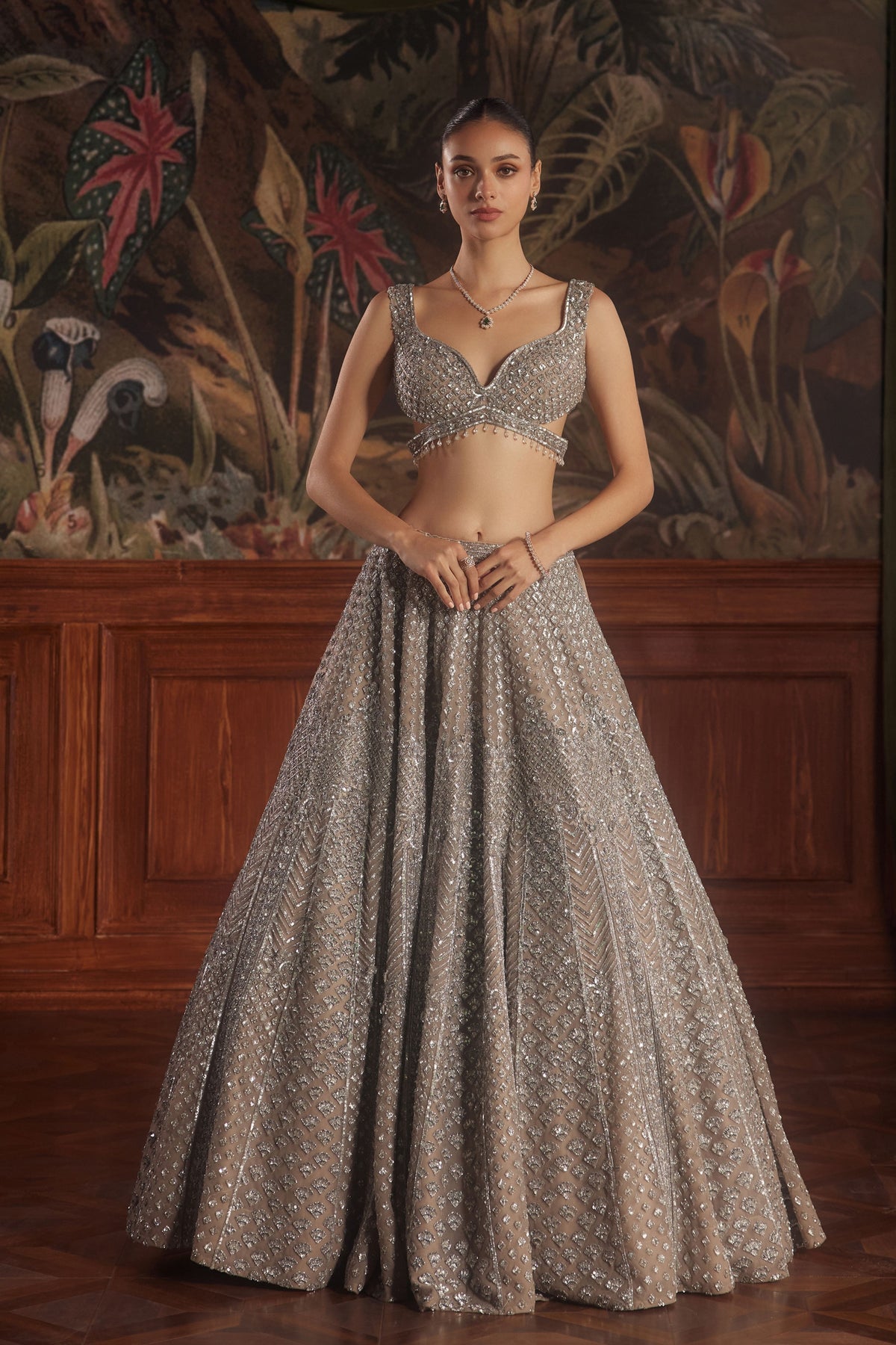 Regal Grey Lehenga Set