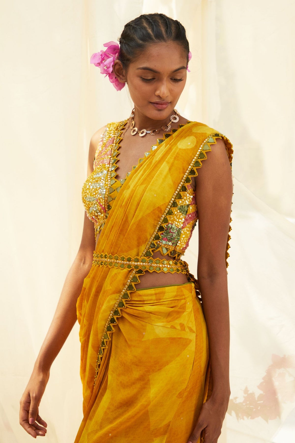 Yellow Saree Set