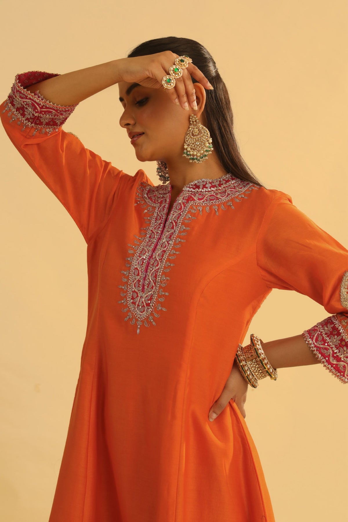 Rayana Orange Kurta Set