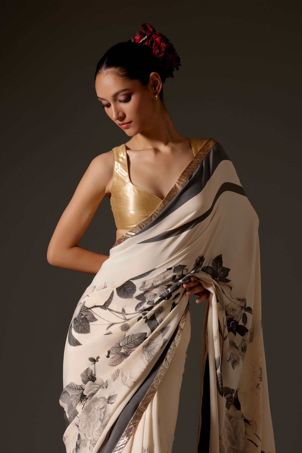 Crepe Saree With Digital Print